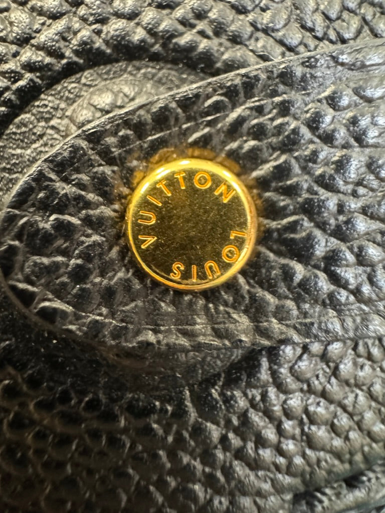 Louis Vuitton Lockme II BB Black Monogram Empreinte Leather Chain Bag