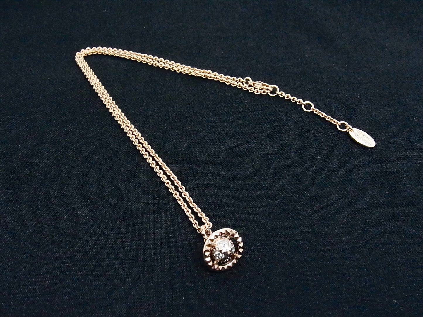 Vintage Vivienne Westwood Rose Gold Orb Pendant Necklace