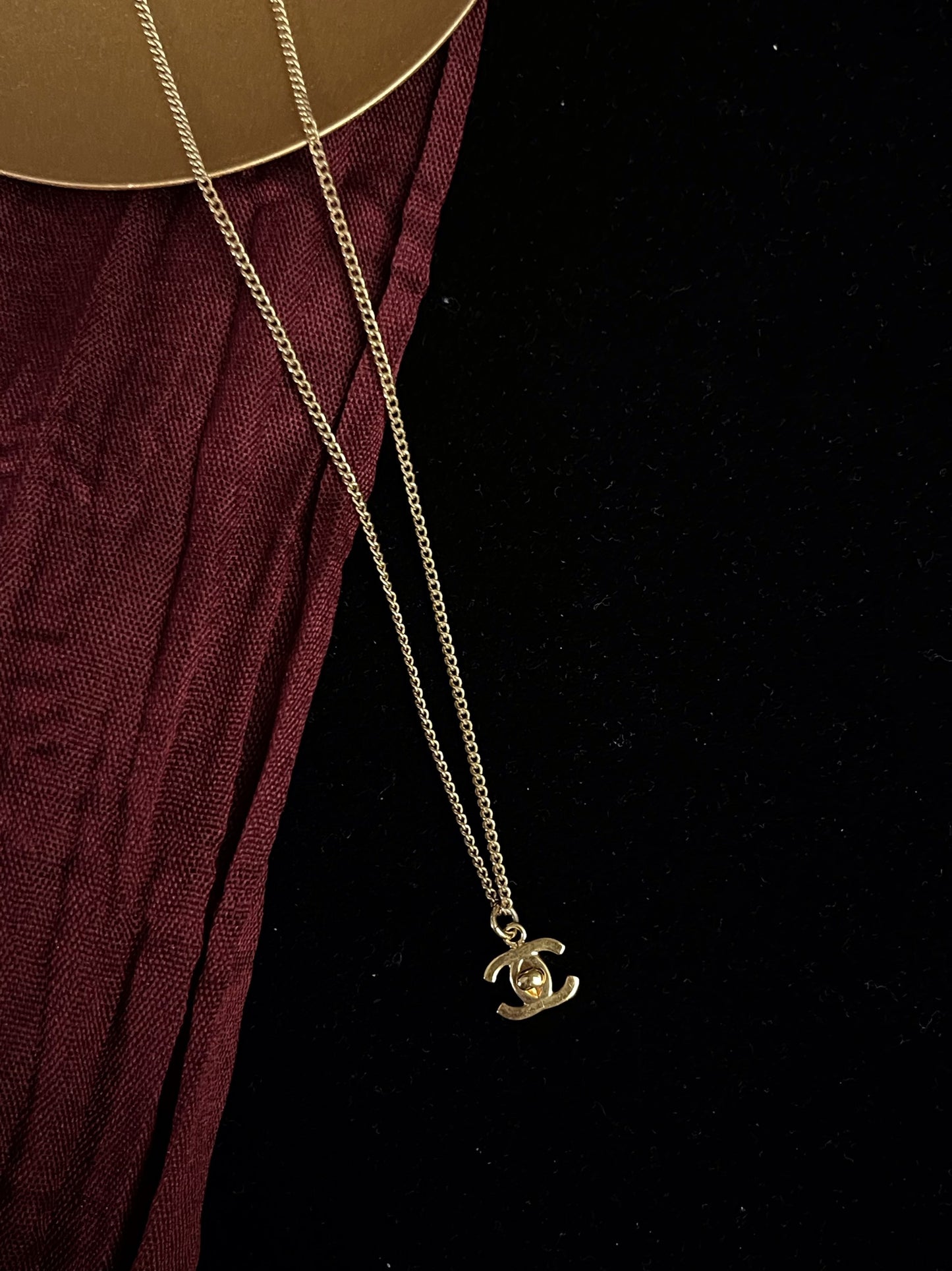 Chanel 2010 Vintage Mini Turnlock Clasp Necklace