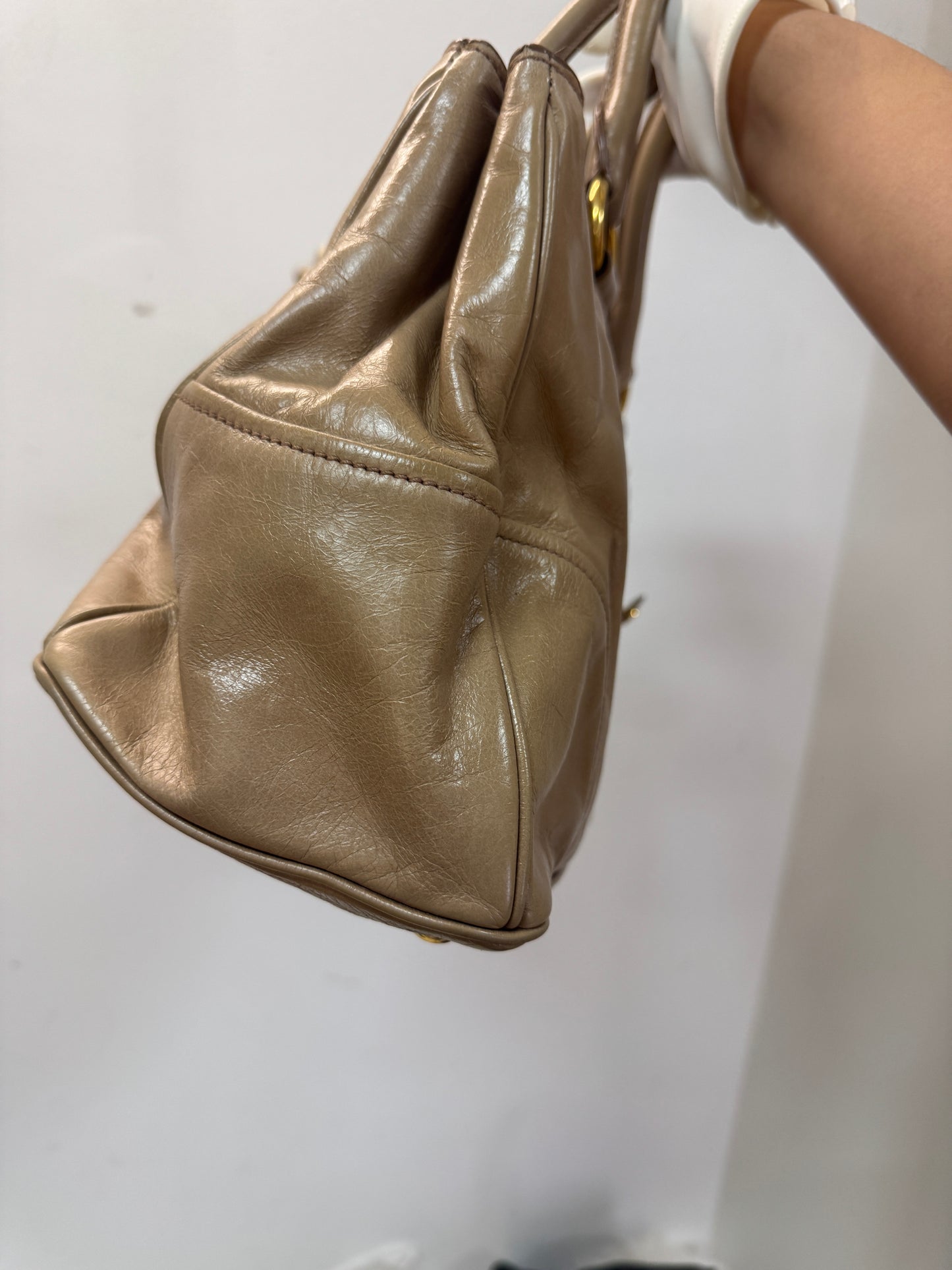 Miumiu Beige Medium Satchel Handbag