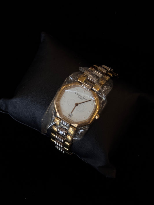 Vintage Christian Dior CD Date Watch – Two Tone