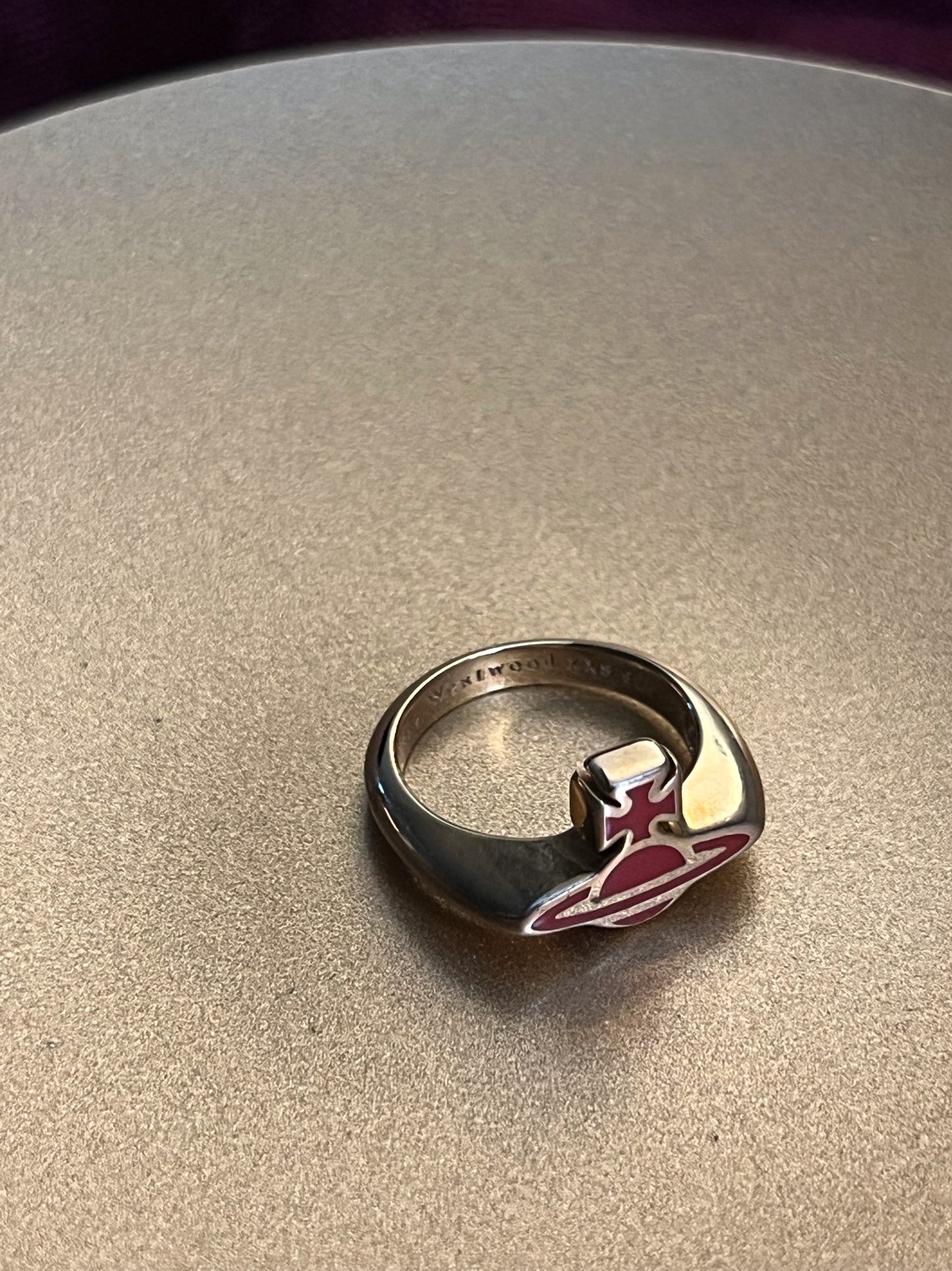 Vivienne Westwood Red Orb Gold-Tone Ring