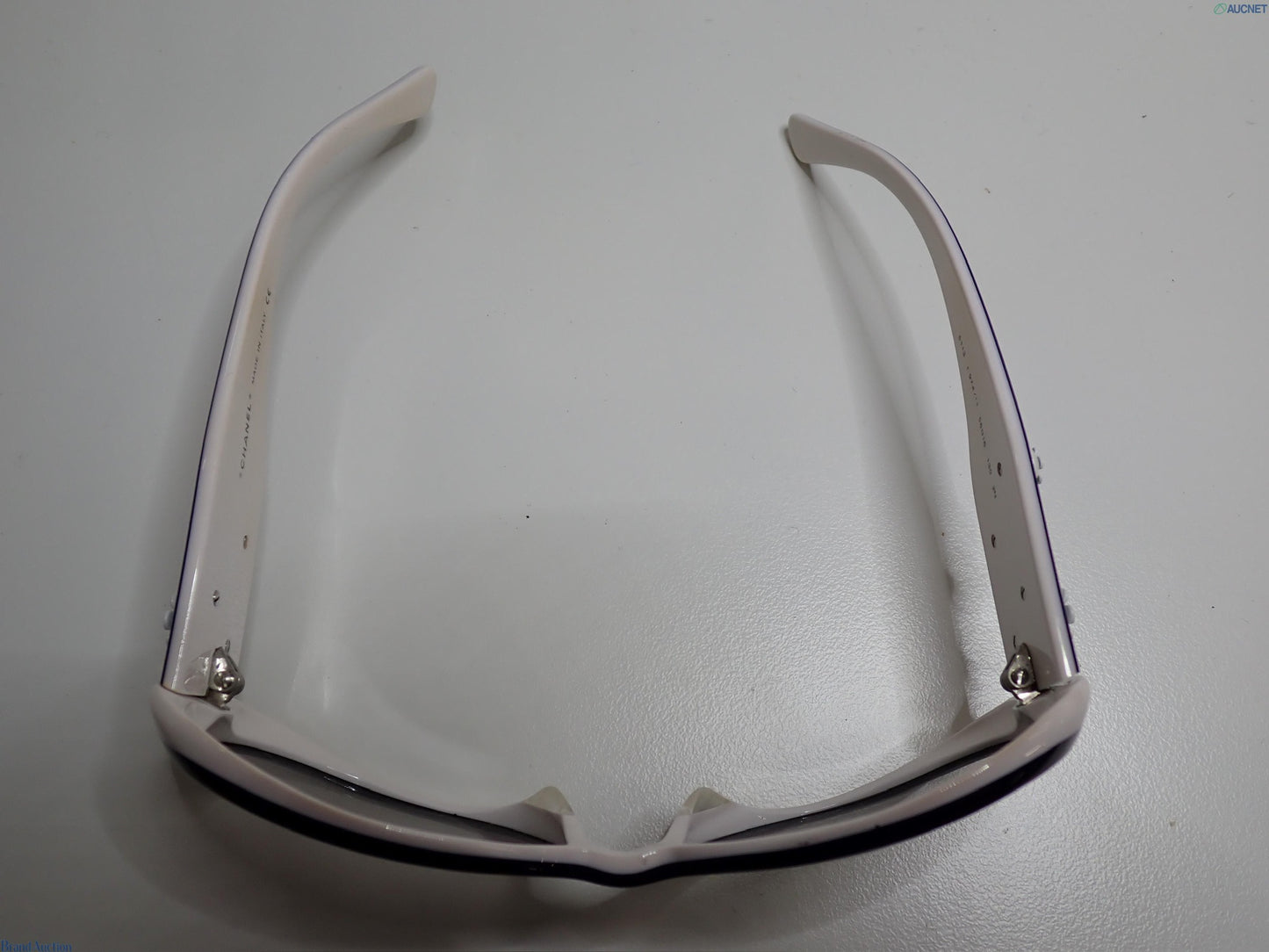 Vintage Chanel Camellia Black & White Frame Sunglasses