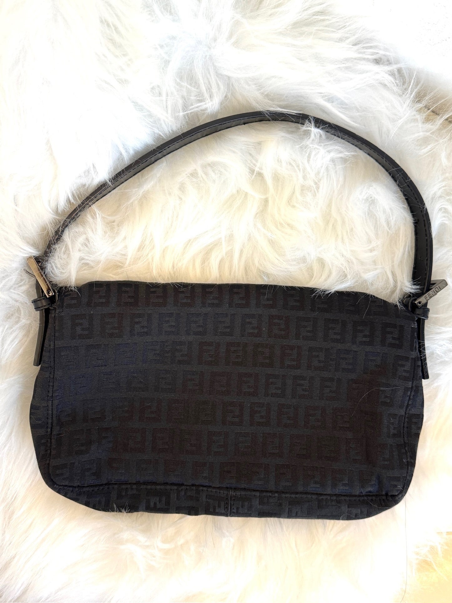 Fendi Zucca Canvas Baguette Bag