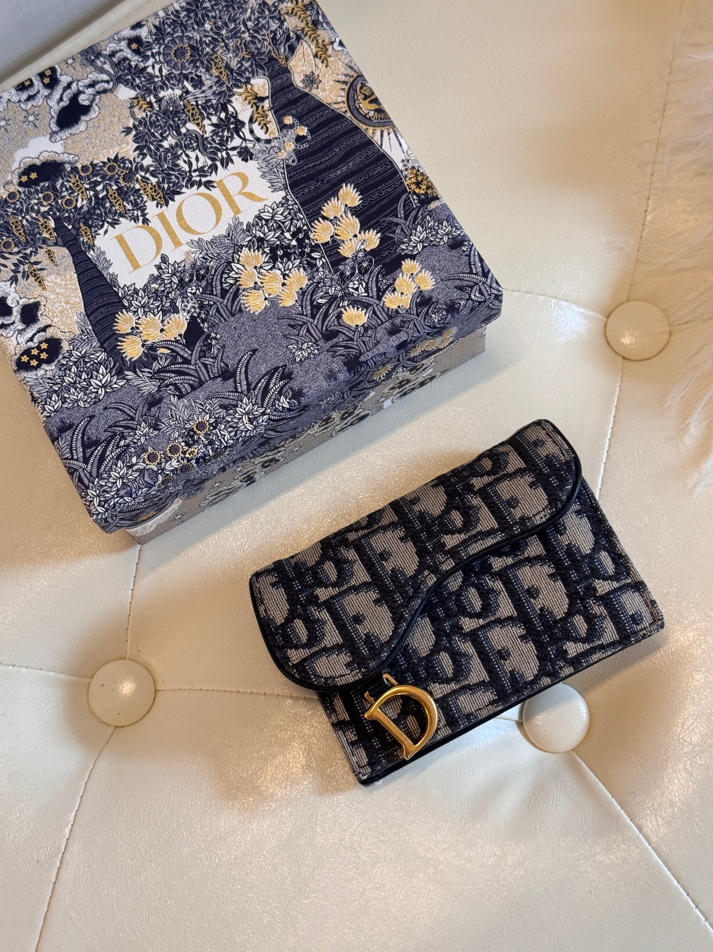 Dior Classic Blue Monogram D Wallet