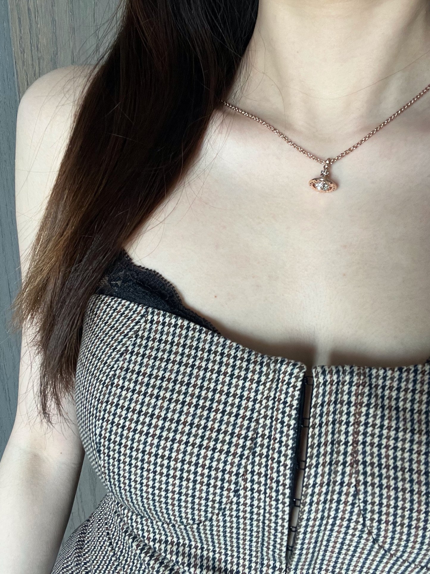Vintage Vivienne Westwood Rose Gold Orb Pendant Necklace