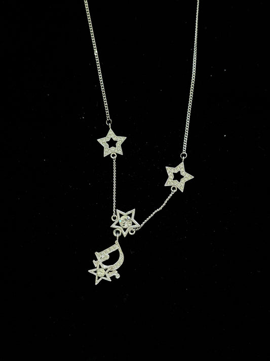 Vintage Dior Triple Stars Adjustable Necklace