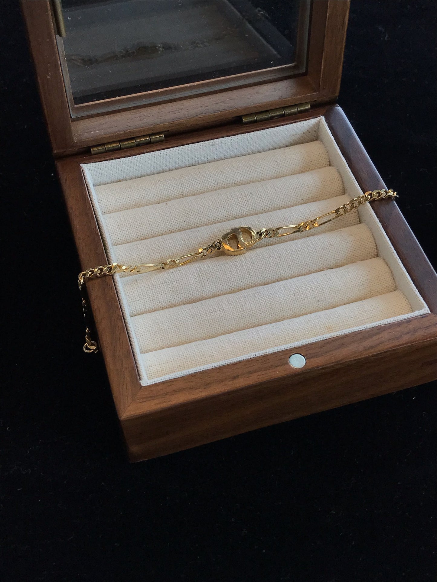 Dior Vintage Gold-Tone Openwork CD Bracelet