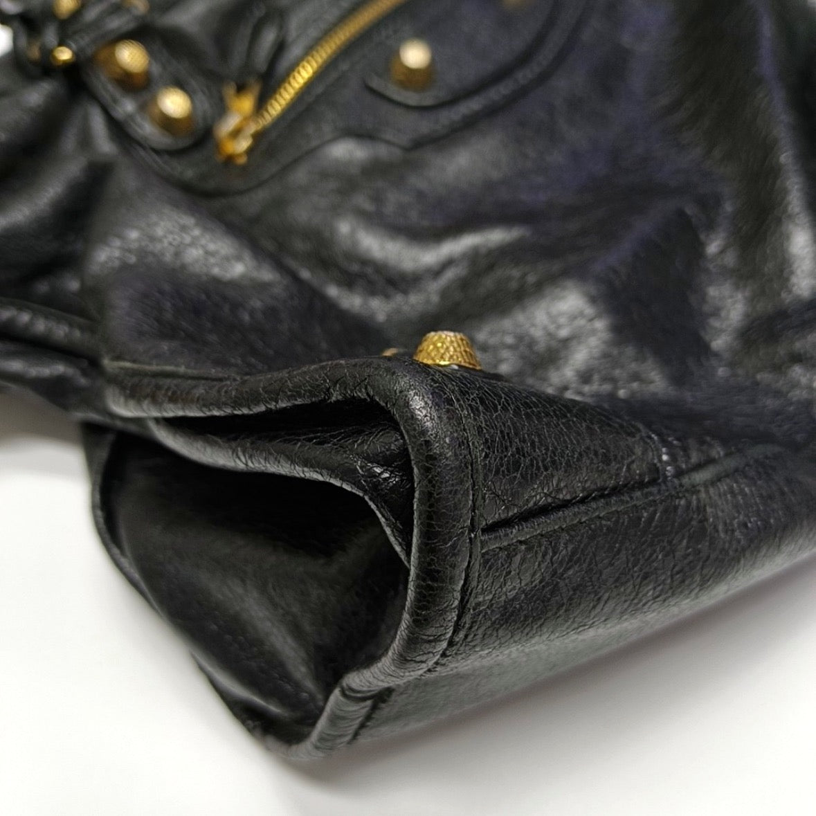 Balenciaga Black and Gold Medium Bag