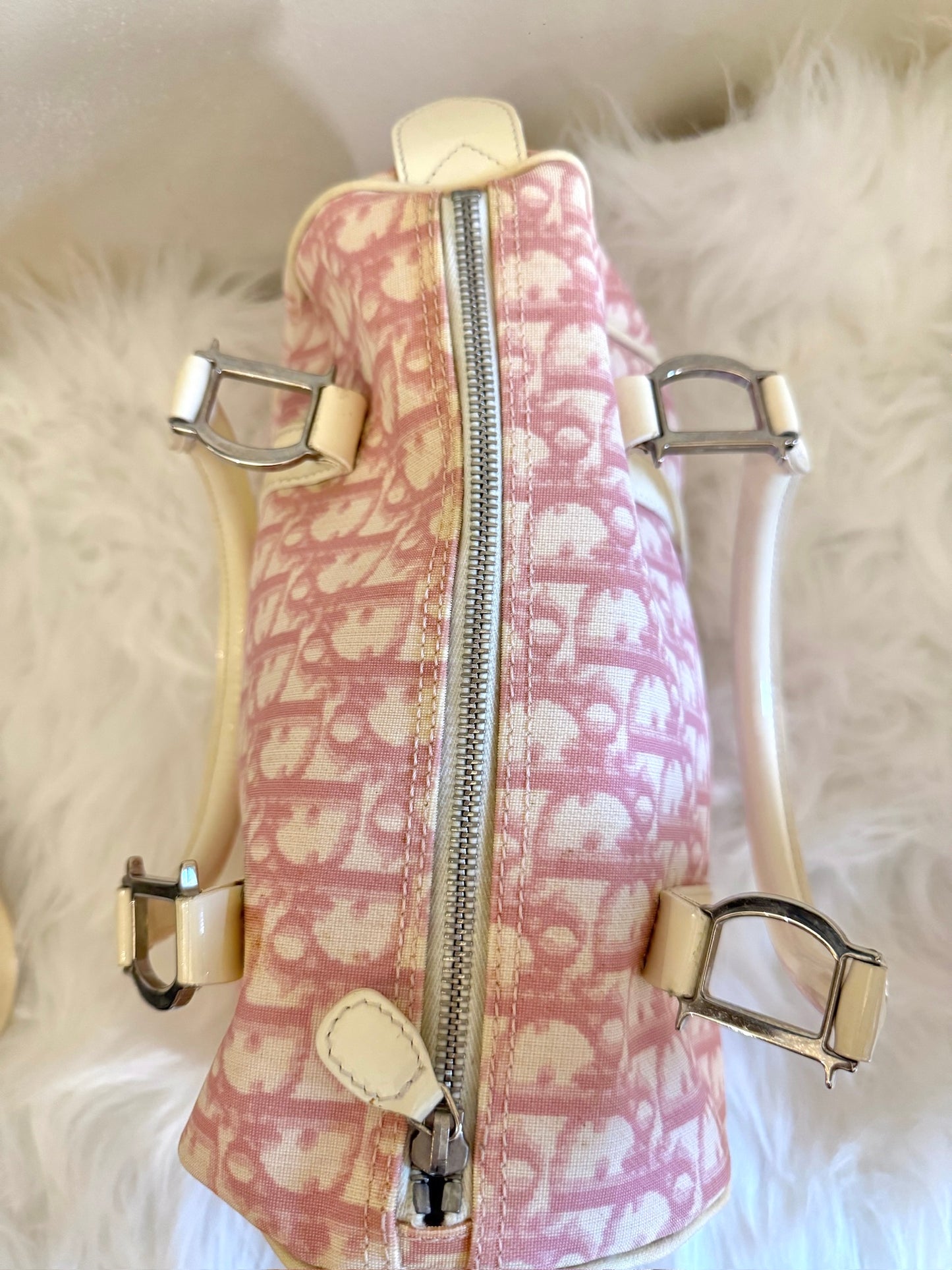 Christian Dior Pink Trotter Boston Bag