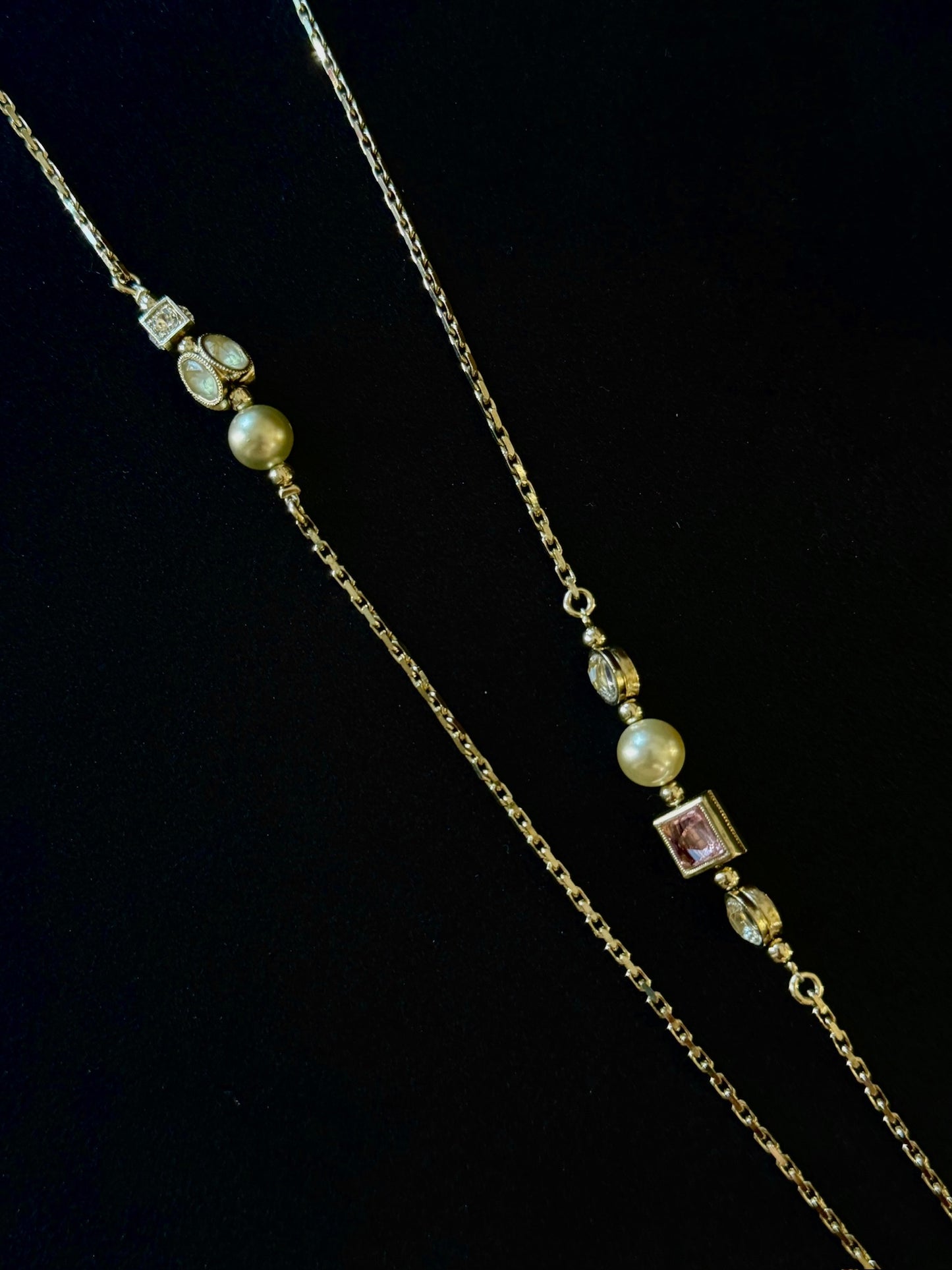 Chanel Pastel Crystal CC Pendant Necklace