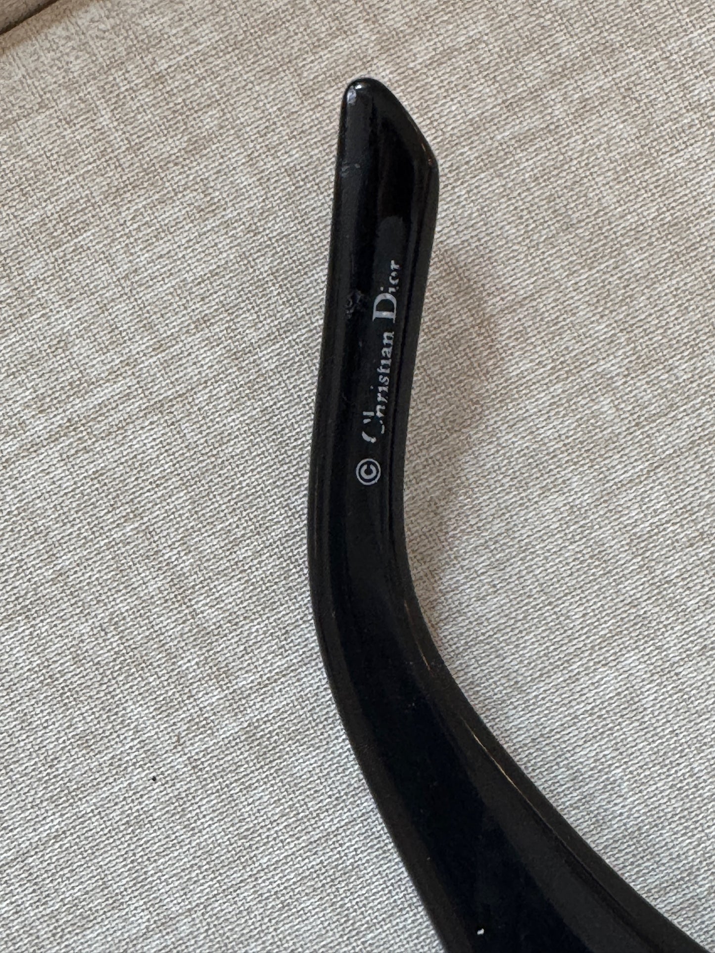 Dior Rimless Crystal Temple Black Sunglasses