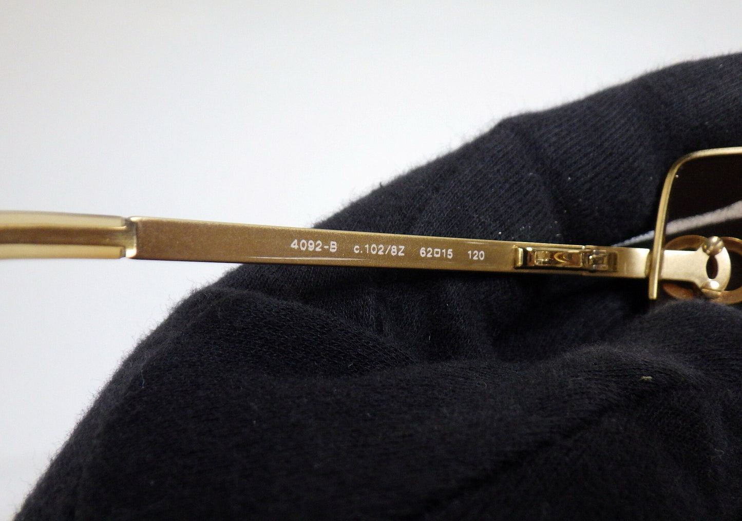Chanel Y2K Vintage Gold-Tone CC Rimless Sunglasses