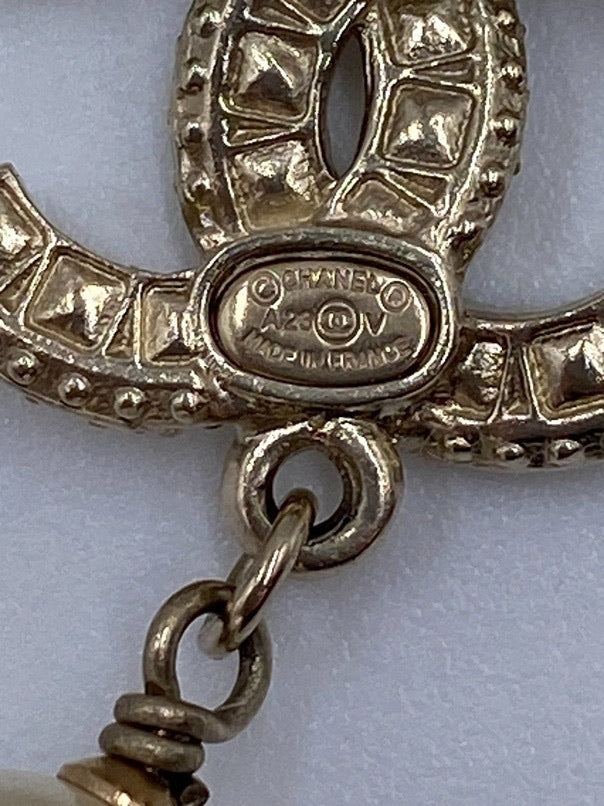 Chanel 2023 Classic Pearl Drop CC Earrings