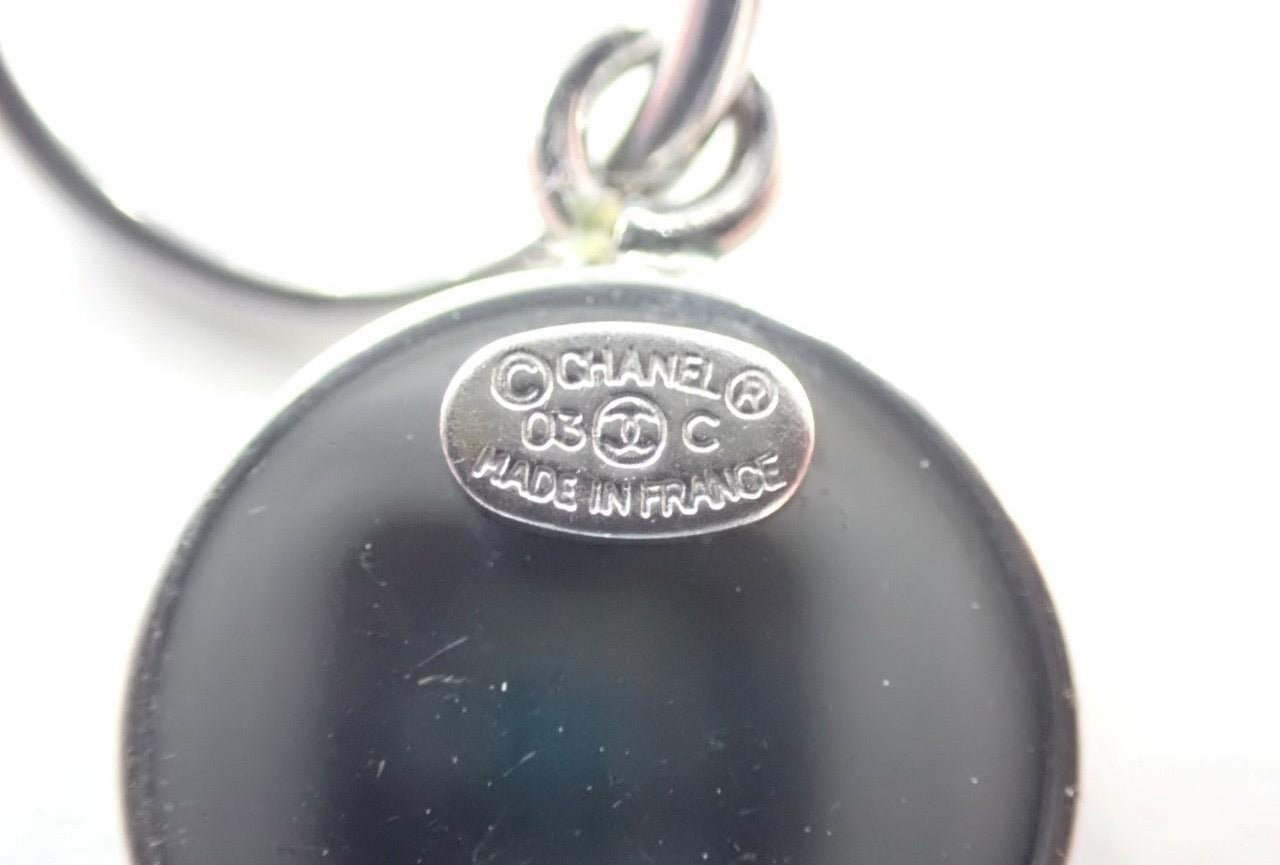 Chanel 2003 CC Disc Drop Earrings – Silver Tone