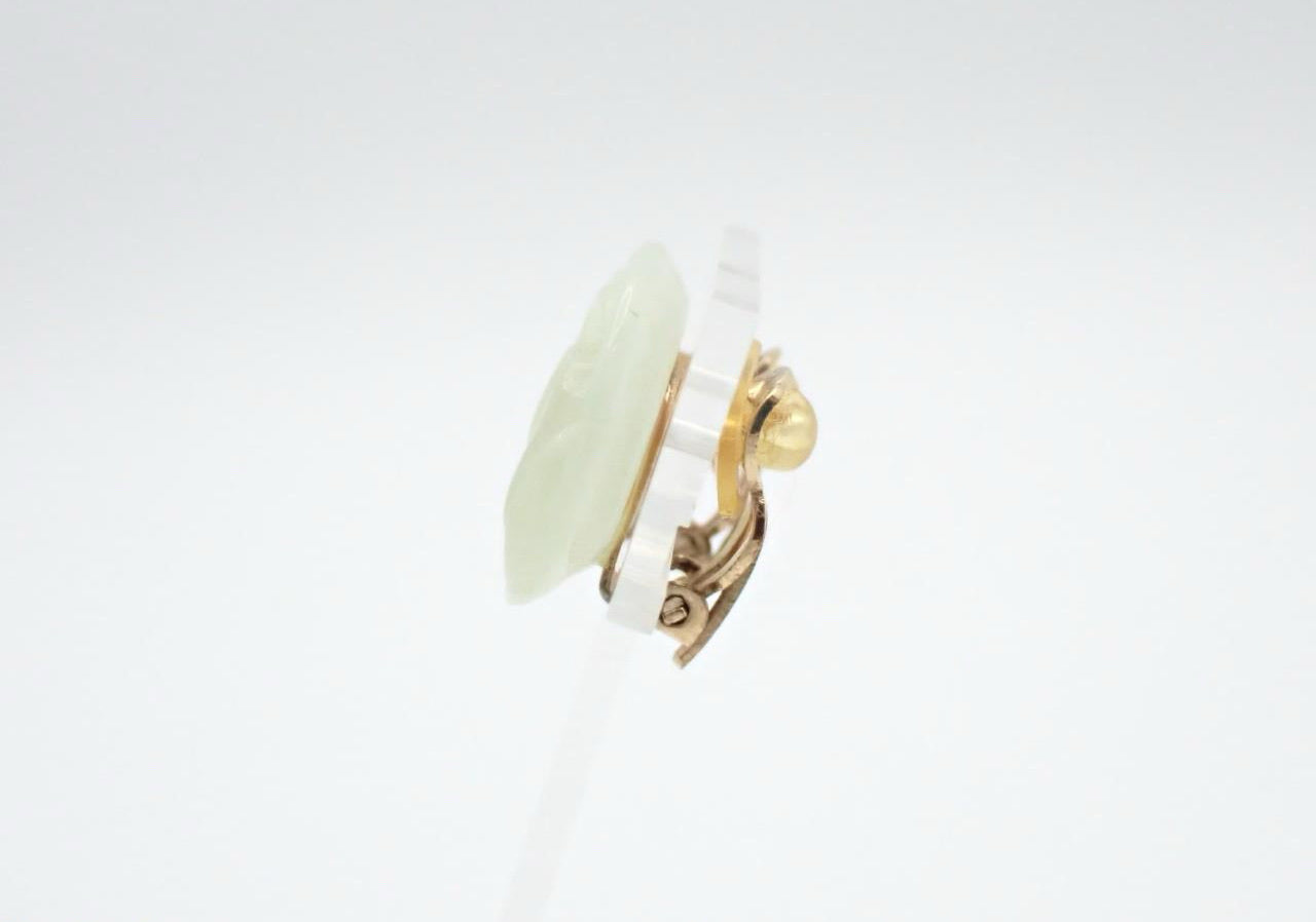 Chanel 2002 Camellia Double-C Clip-On Earrings
