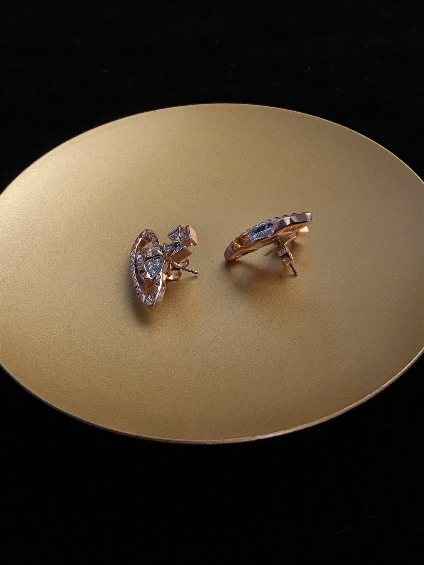 Vintage Vivienne Westwood Rose & Silver Tone Earrings