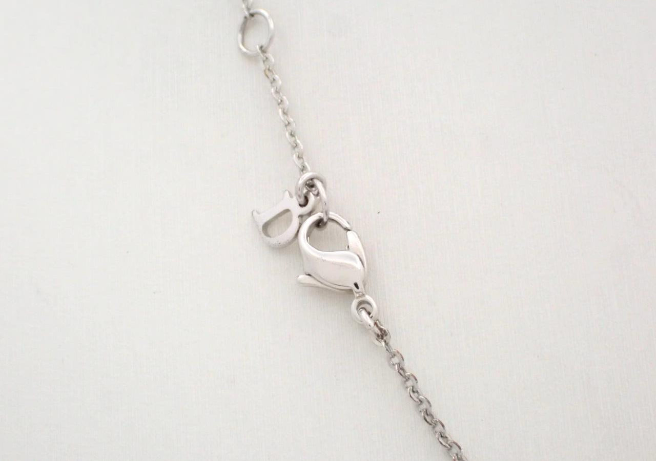 Vintage Dior White Mother of Pearl Heart-shaped Pendant Necklace