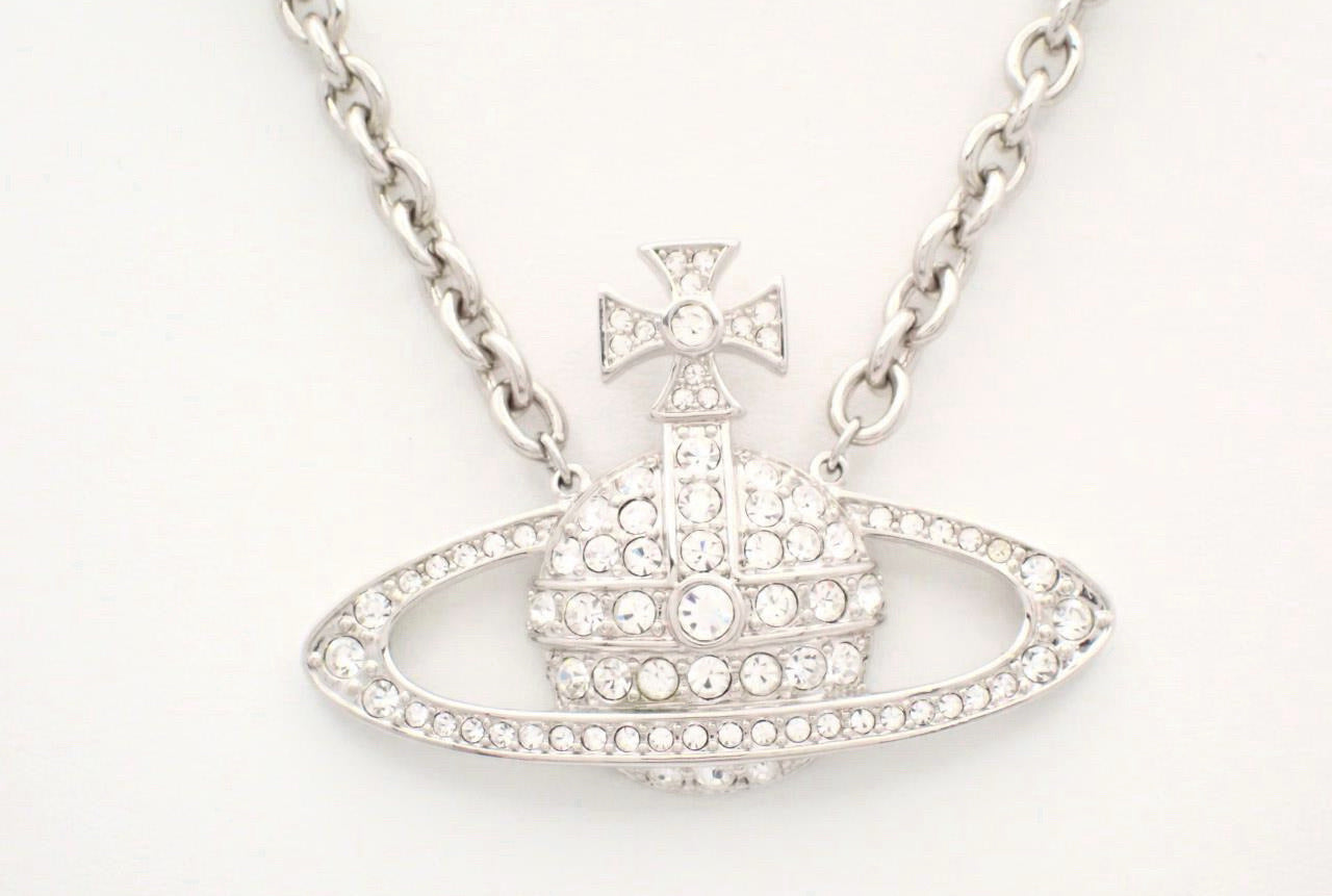 Vintage Vivienne Westwood Crystal Giant Orb Chain Choker