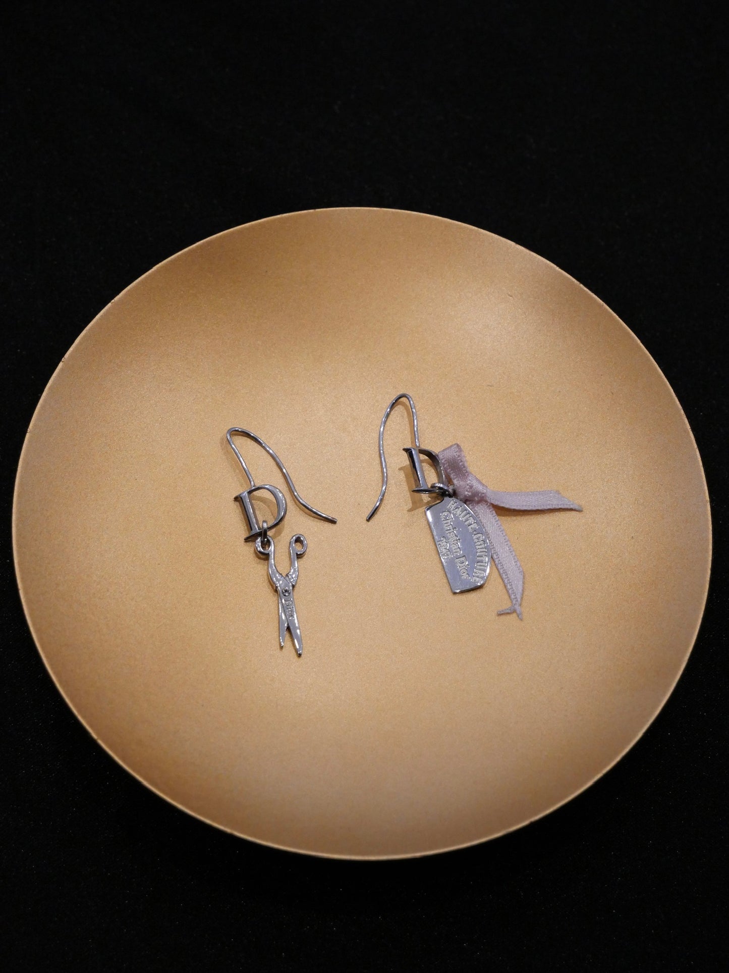 Dior Vintage “D” Charm Scissors Drop Earrings
