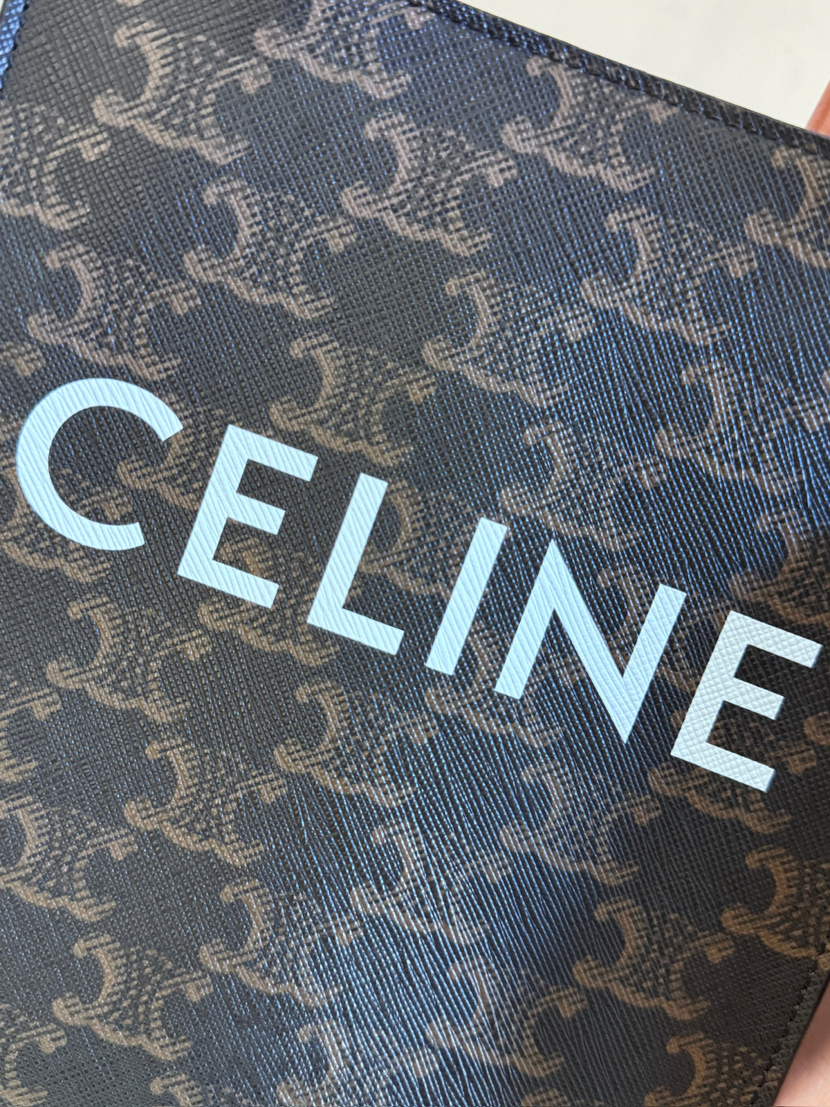 Celine Triomphe Canvas Mini Vertical Cabas Tote Bag