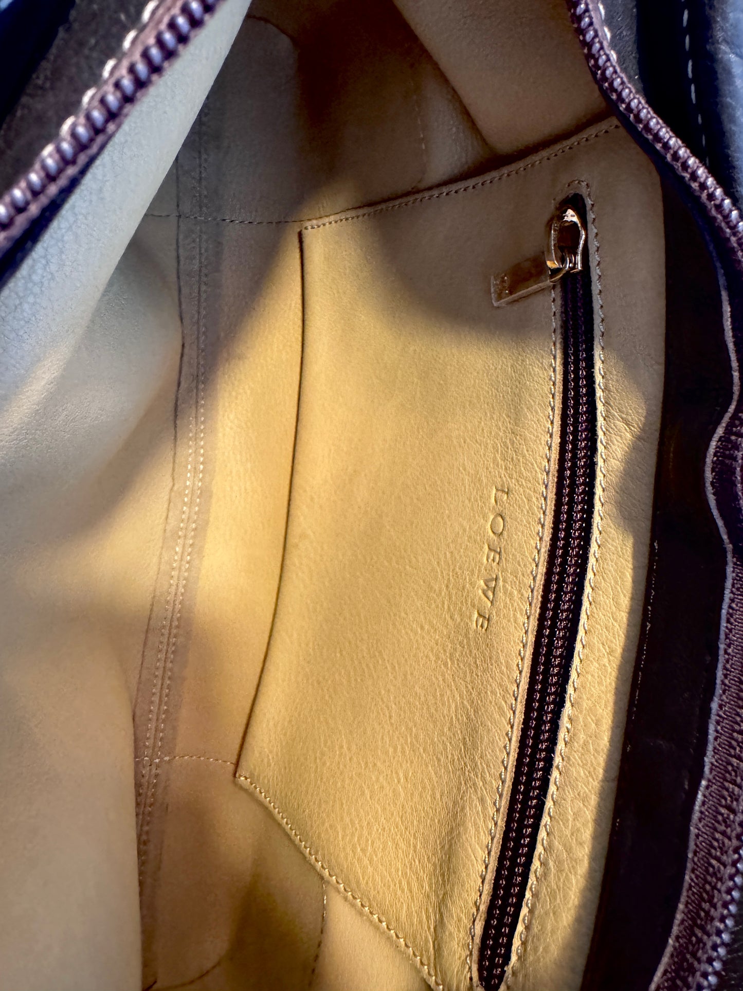 Loewe Vintage Suede & Leather Shoulder Bag