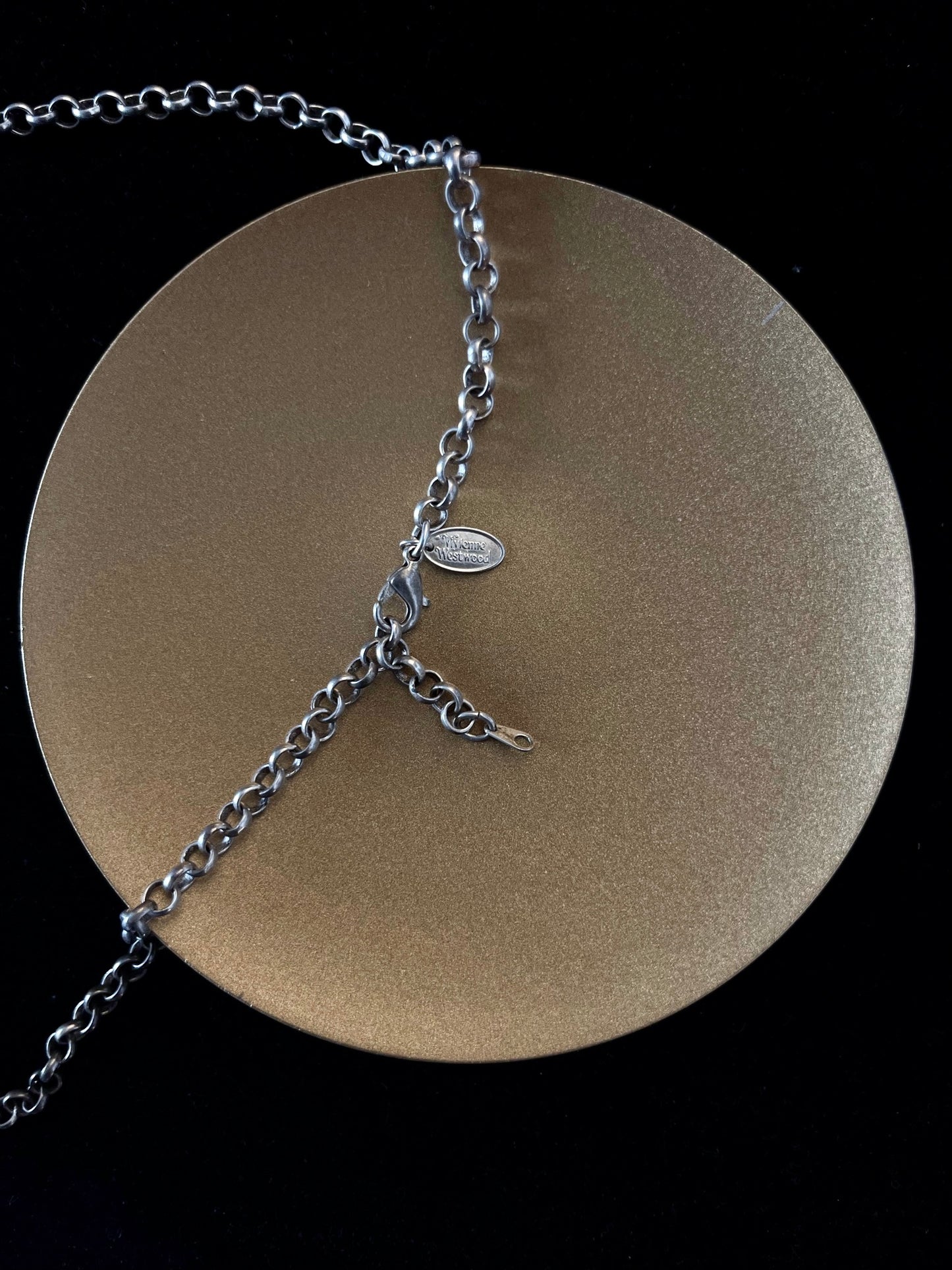 Vintage Vivienne Westwood Amethyst Orb Pendant Necklace – Antique Silver Tone