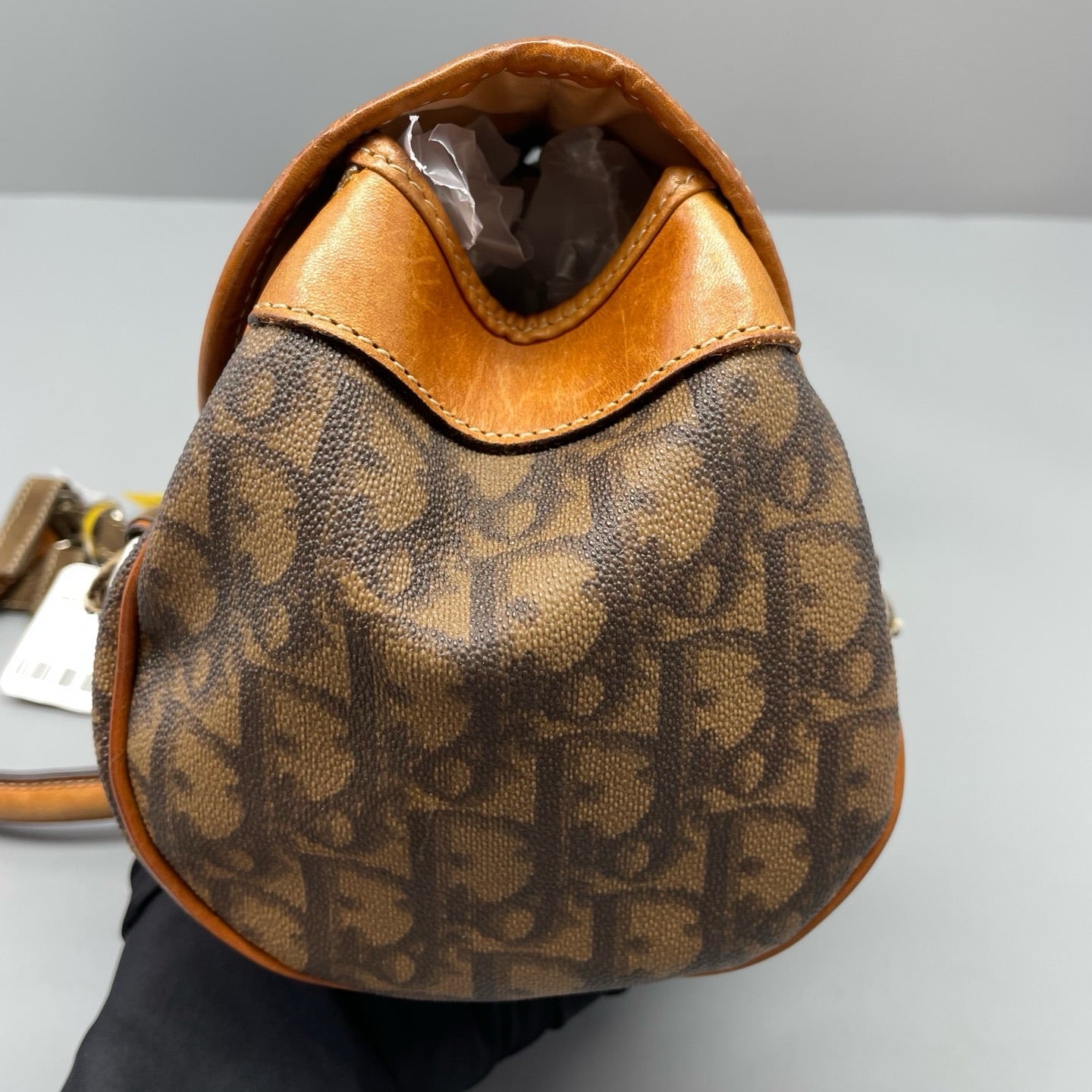 Vintage Dior Trotter Heart Charm Shoulder Bag