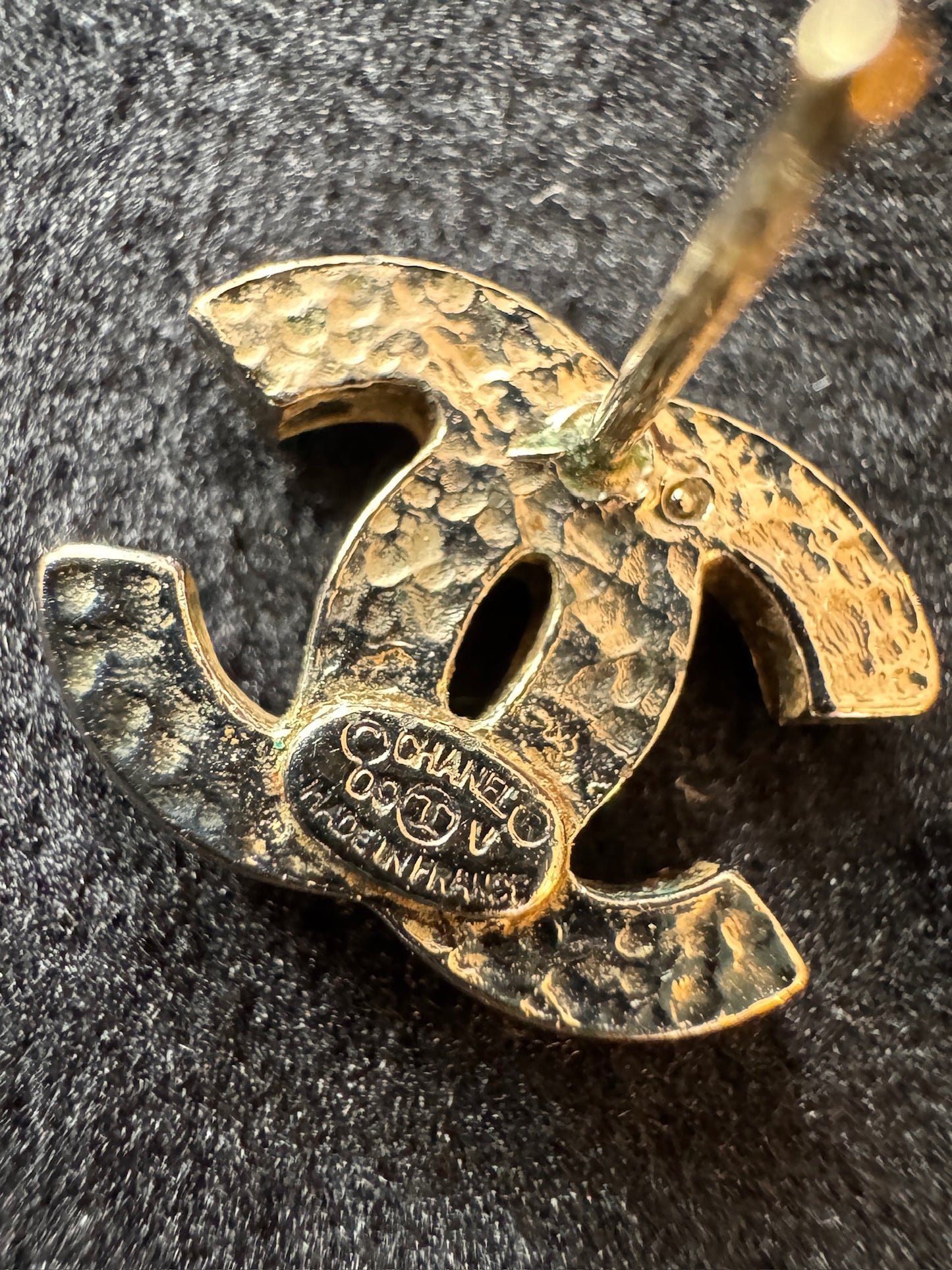 Chanel Crystal CC 2009 Stud Earrings
