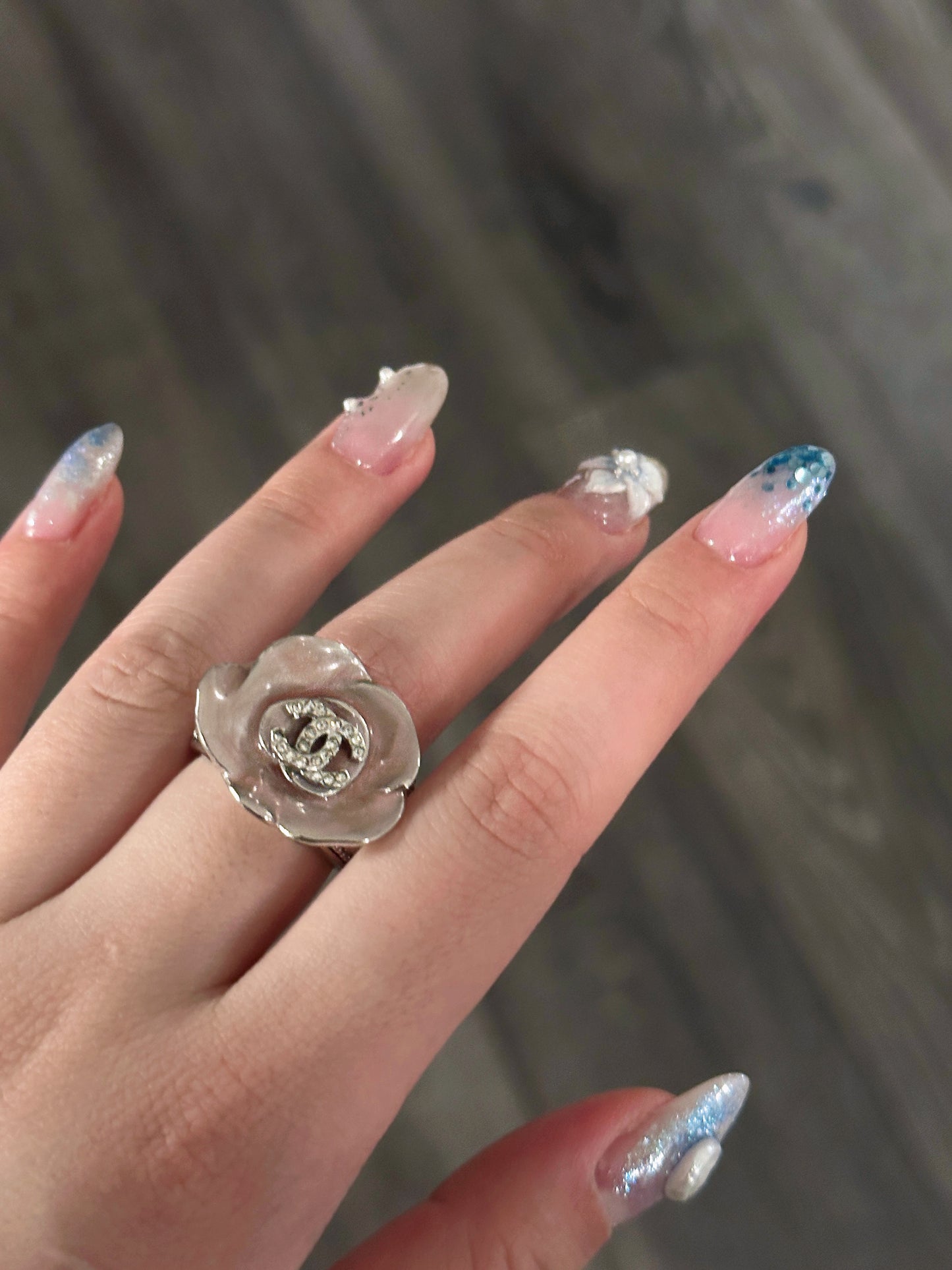 Chanel 2004 “Dark Rider” Crystal-Pavé Black Enamel Horse Statement Ring