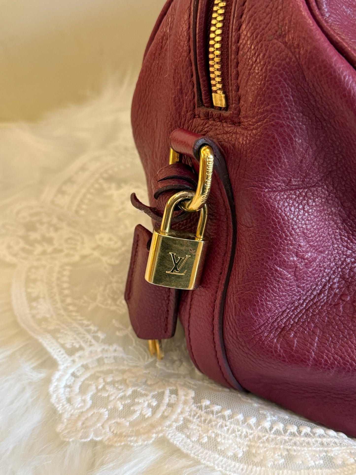 Louis Vuitton Monogram Empreinte Speedy 30 – Burgundy