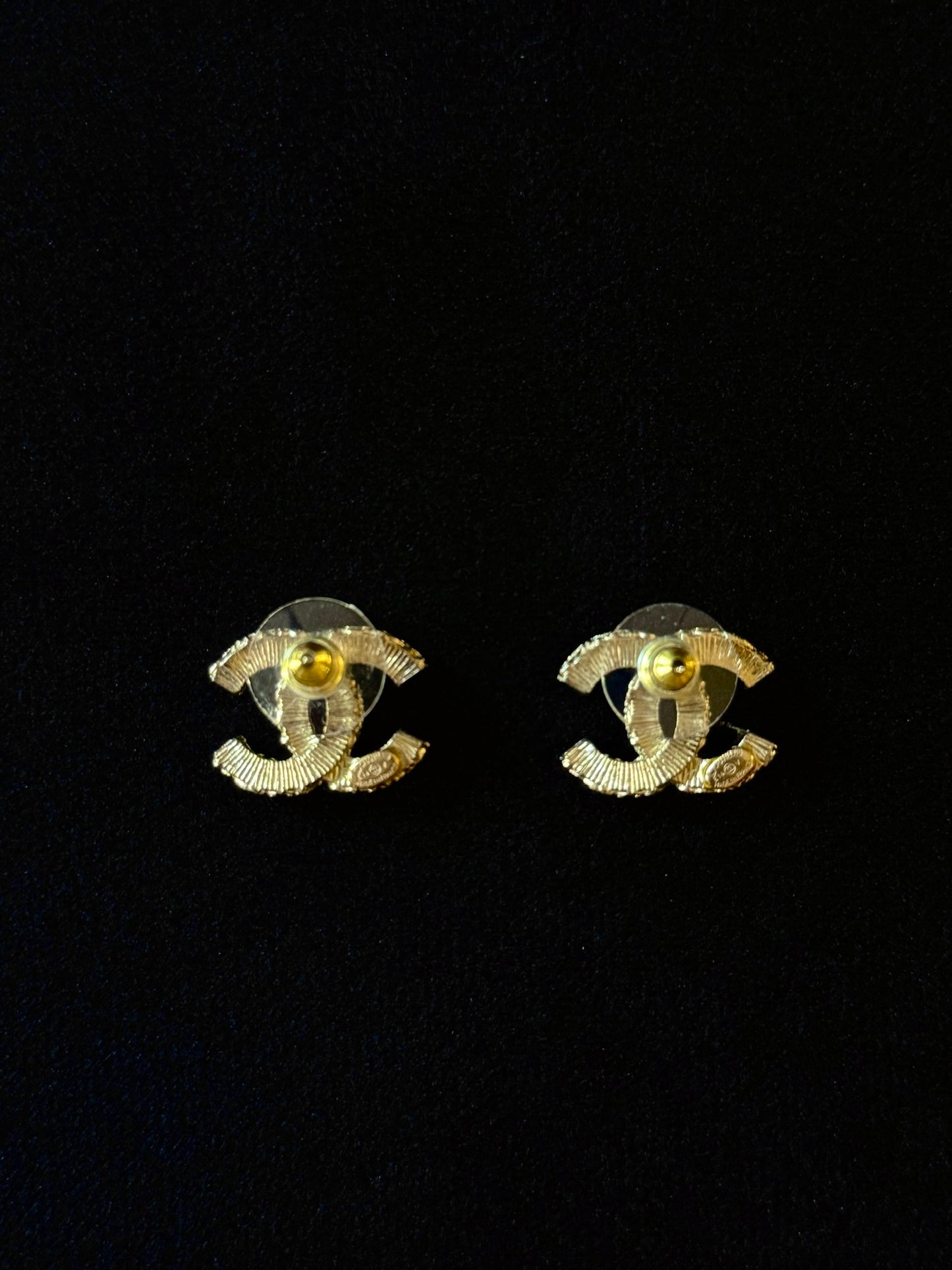 Chanel 2014 Classic Rope CC Stud Earrings