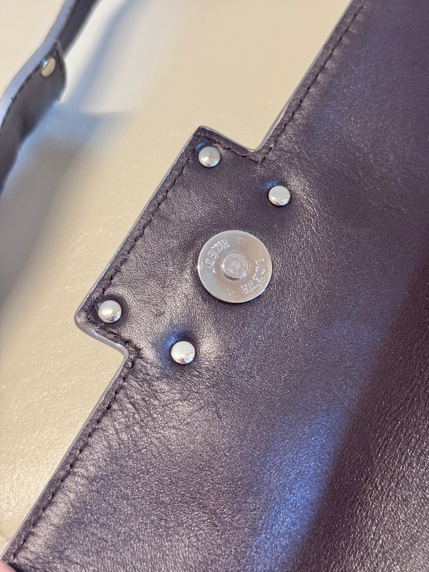 Loewe 2000s "Anagram Drift" Monogram Canvas Baguette Shoulder Bag
