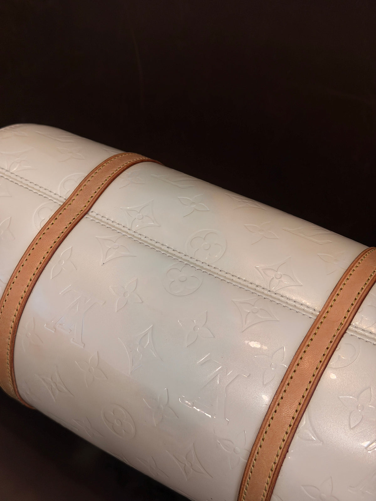 Louis Vuitton Vernis Papillon Barrel Bag – Perle White