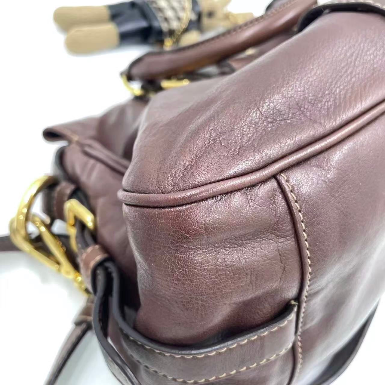 Prada Leather Top Handle Satchel – Dark Brown