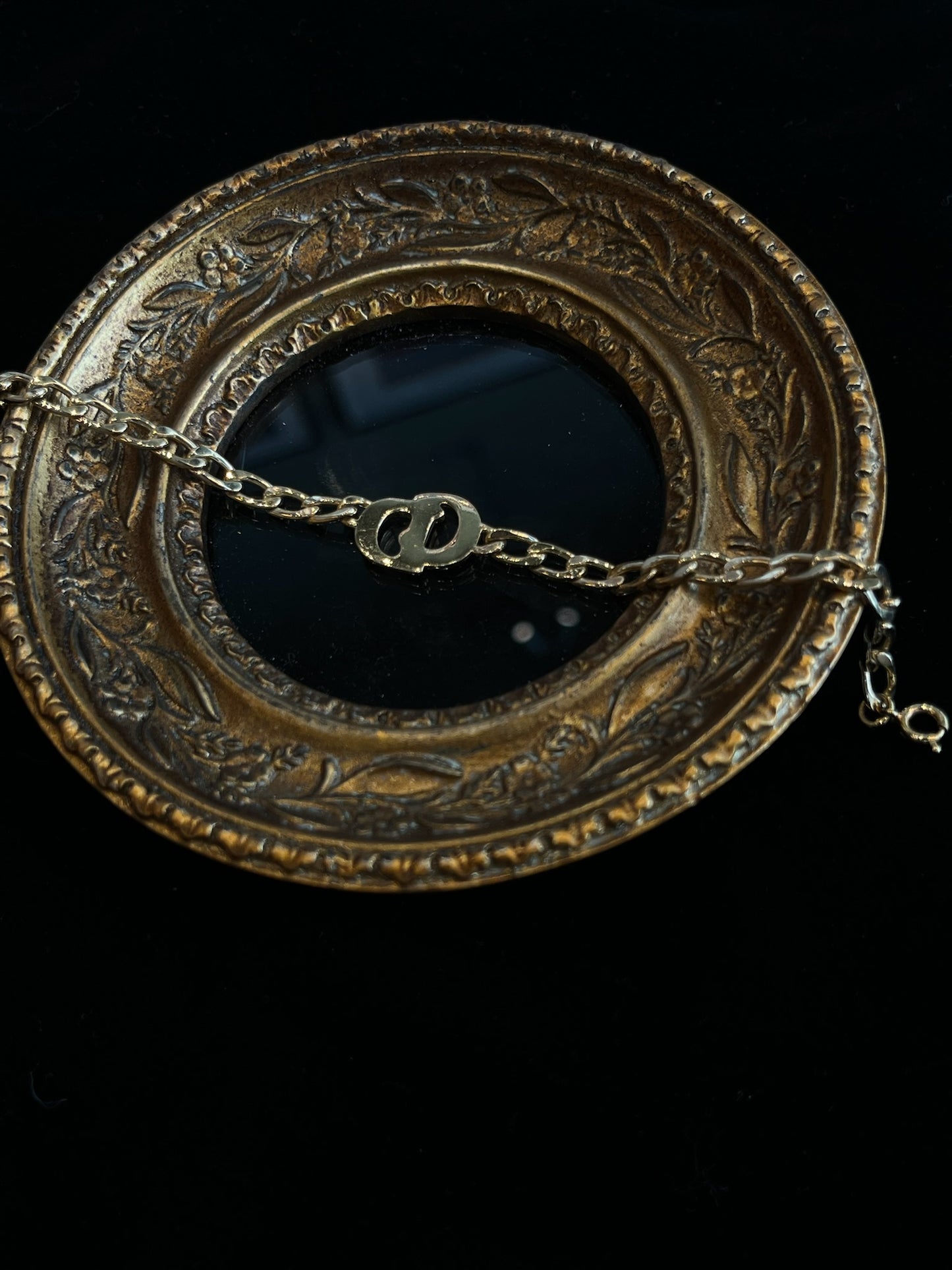 Dior Vintage Gold-Tone Braided CD Bracelet