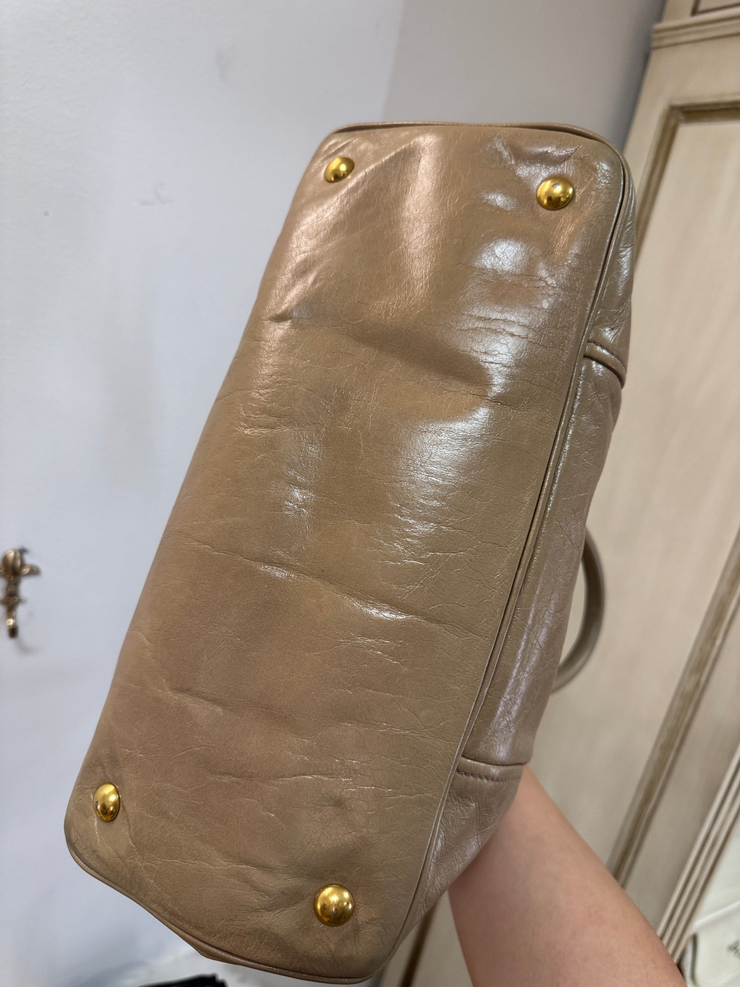 Miumiu Beige Medium Satchel Handbag
