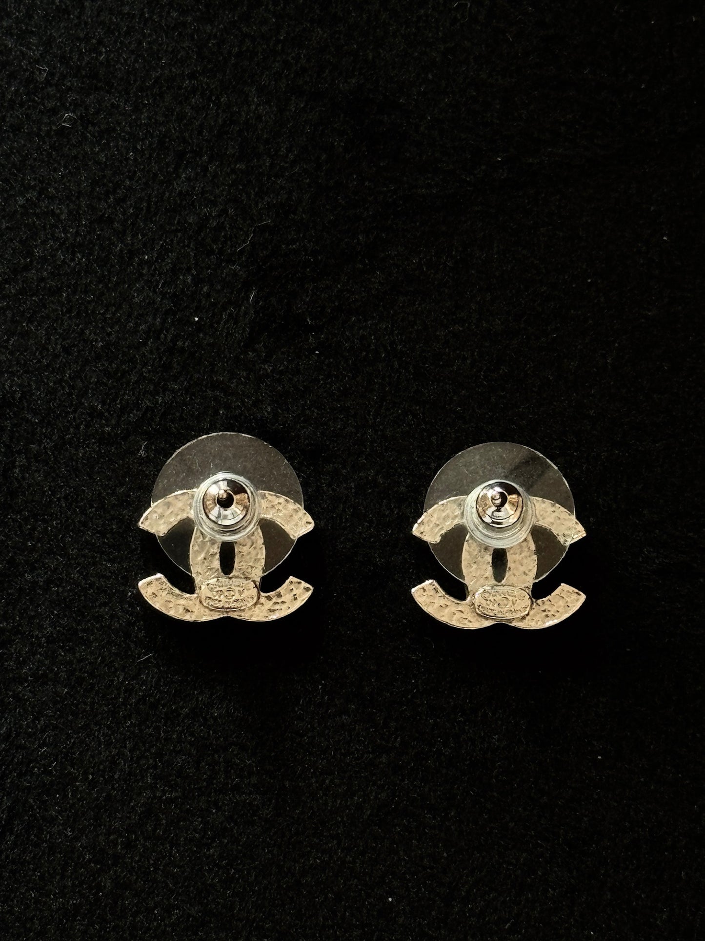 Chanel Crystal CC 2009 Stud Earrings