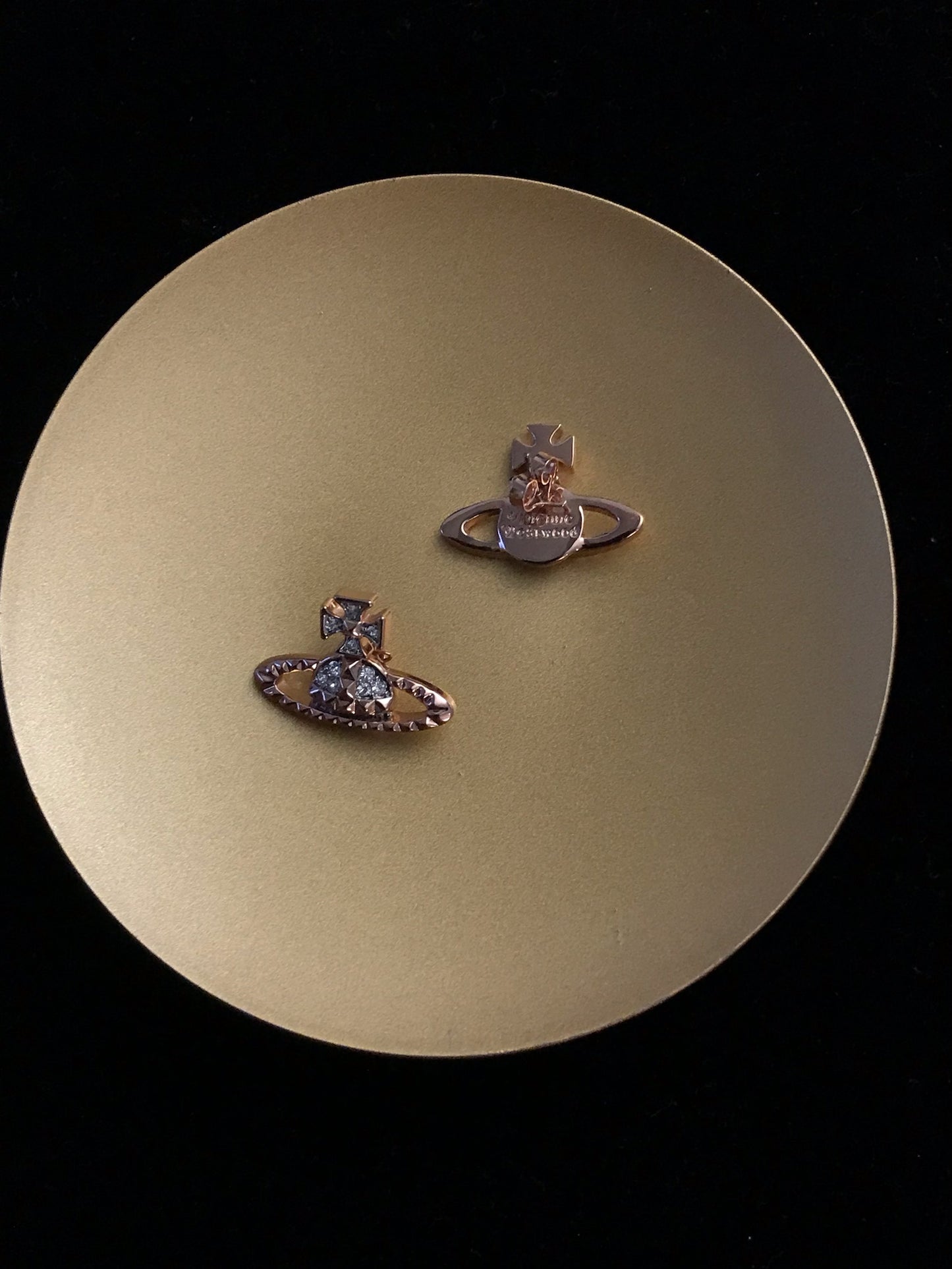 Vintage Vivienne Westwood Rose & Silver Tone Earrings