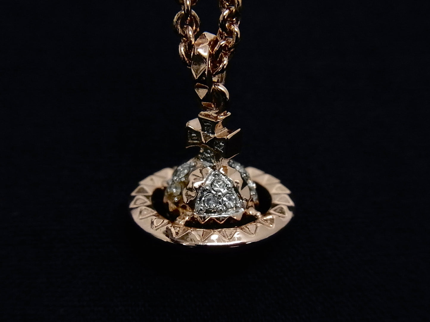 Vintage Vivienne Westwood Rose Gold Orb Pendant Necklace