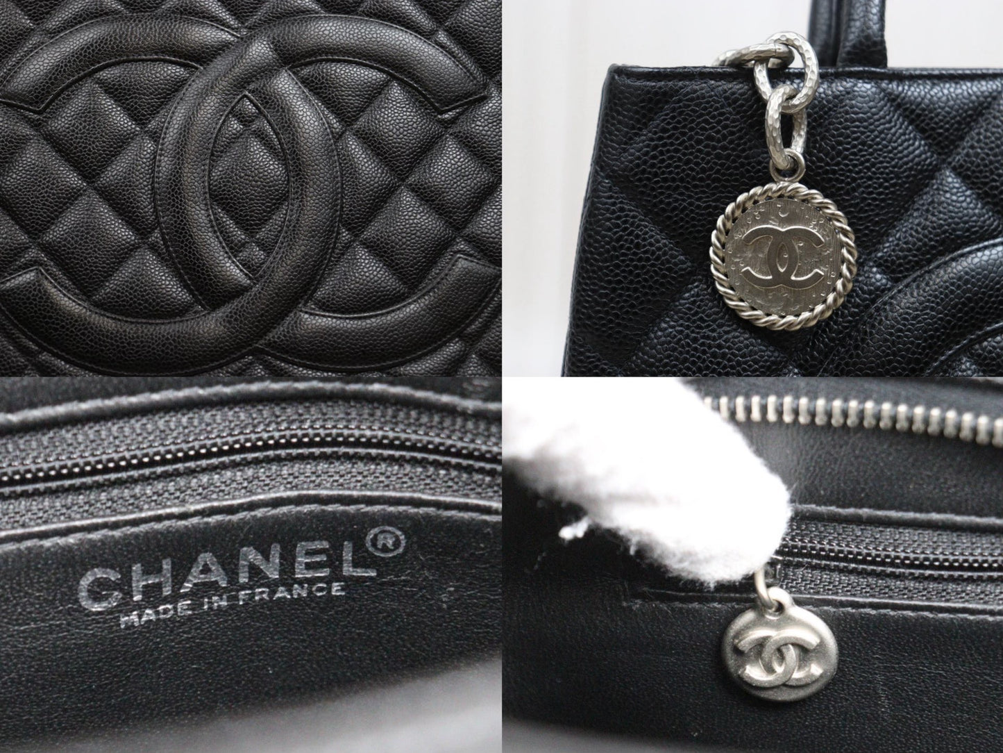 Chanel Black Quilted CC Tote Bag