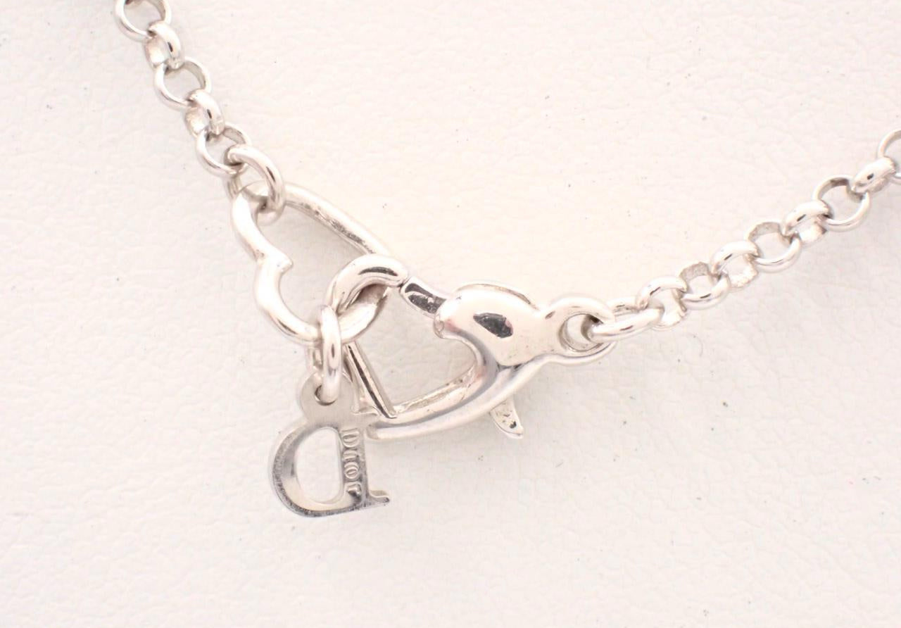 Dior Crystal D Heart Pendant Necklace