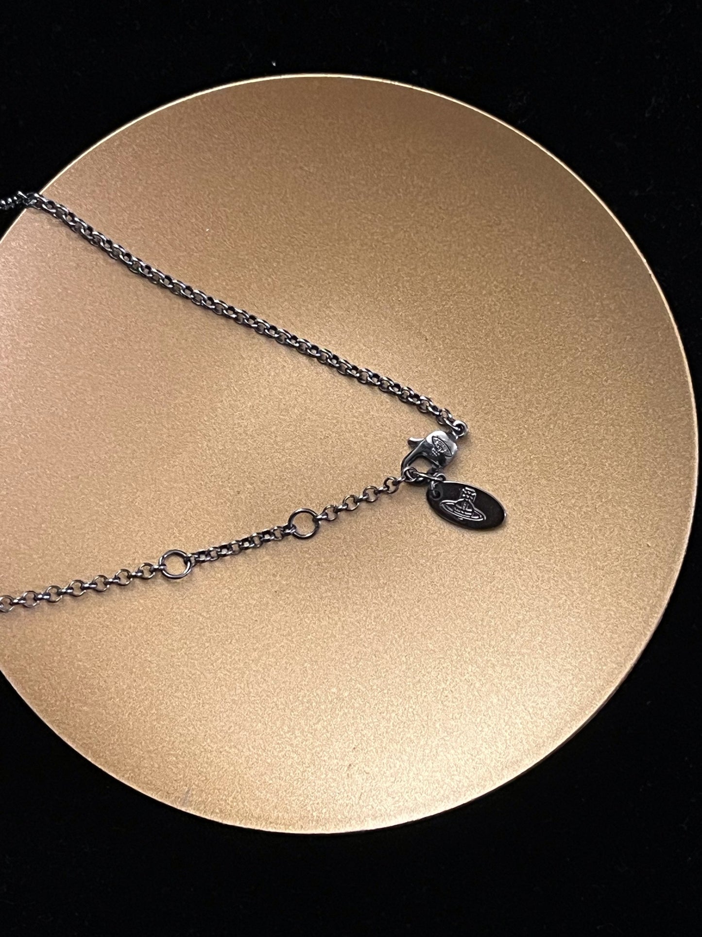 Vintage Vivienne Westwood Gunmetal Orb Pendant Necklace