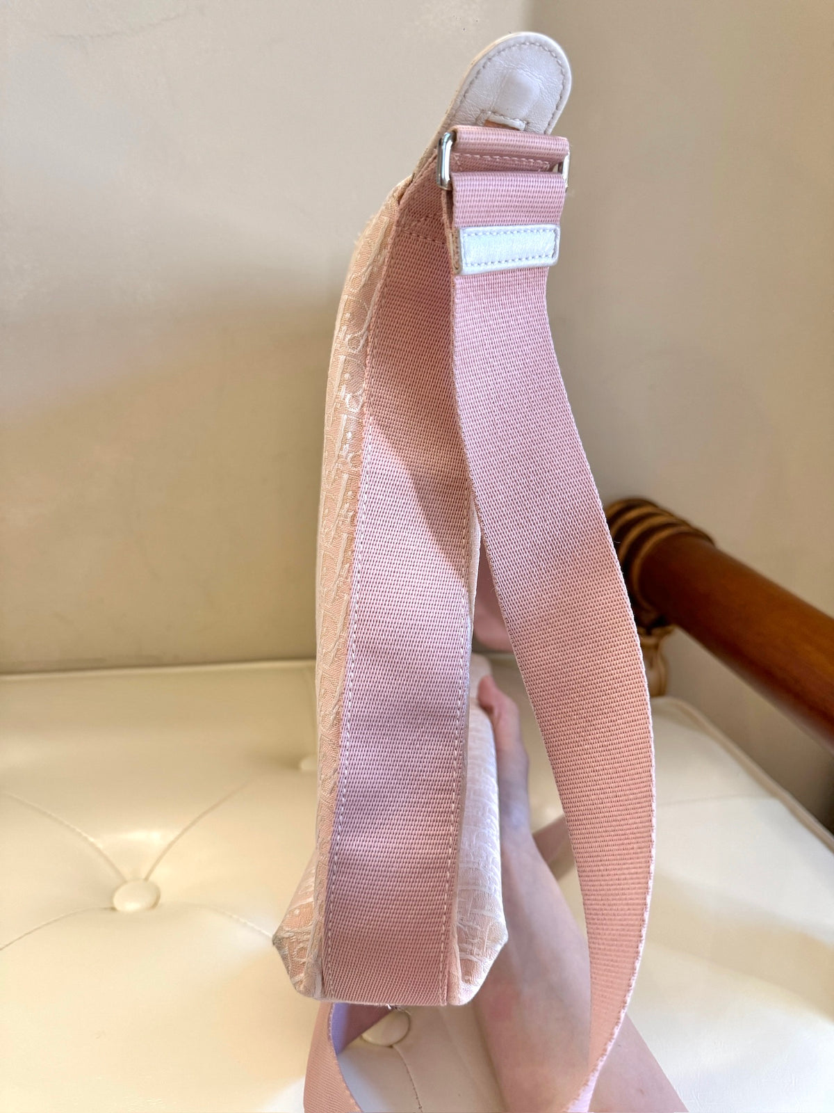 Dior Trotter Oblique Pink Canvas Shoulder Bag