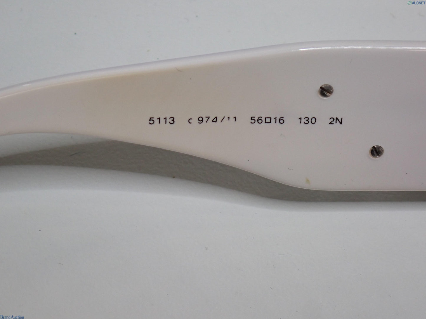 Vintage Chanel Camellia Black & White Frame Sunglasses