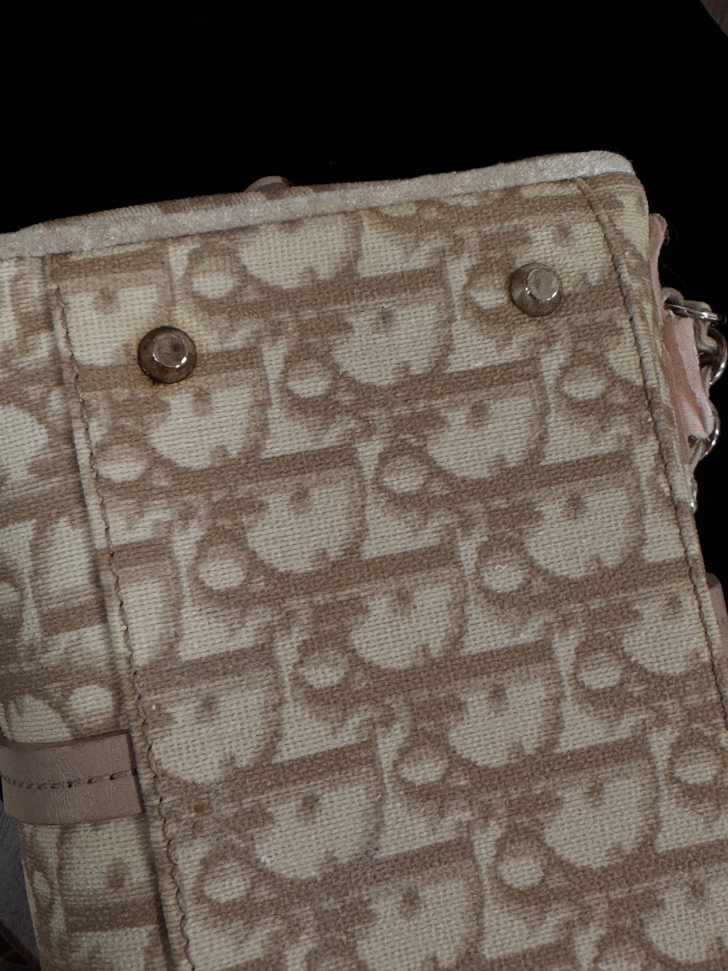 Dior Vintage Oblique Floral Embellished Shoulder Bag