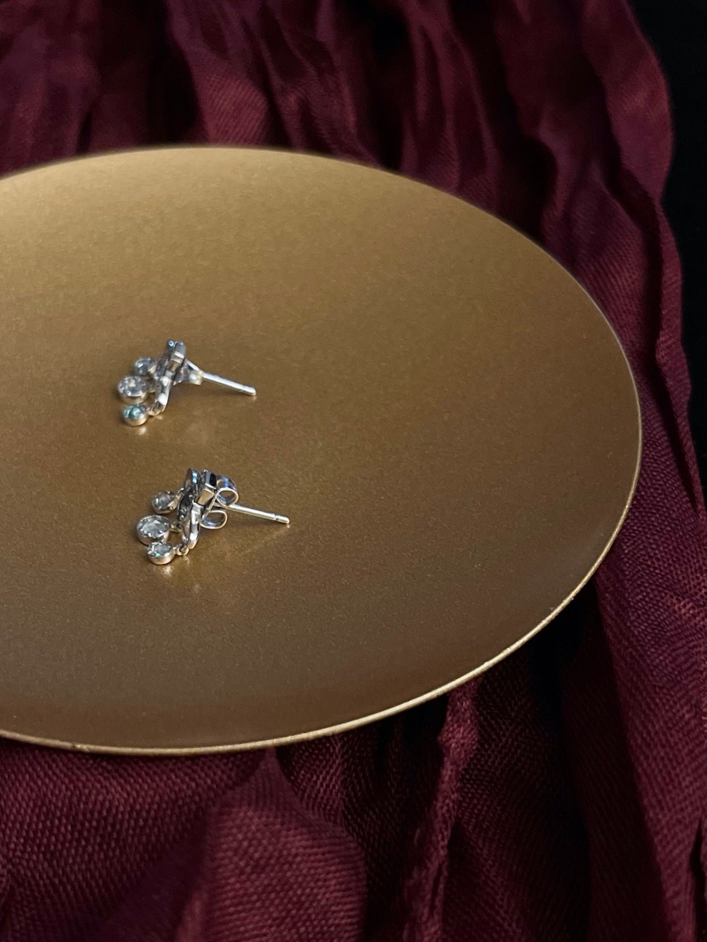 Vintage Vivienne Westwood Crystal Drip Orb Stud Earrings