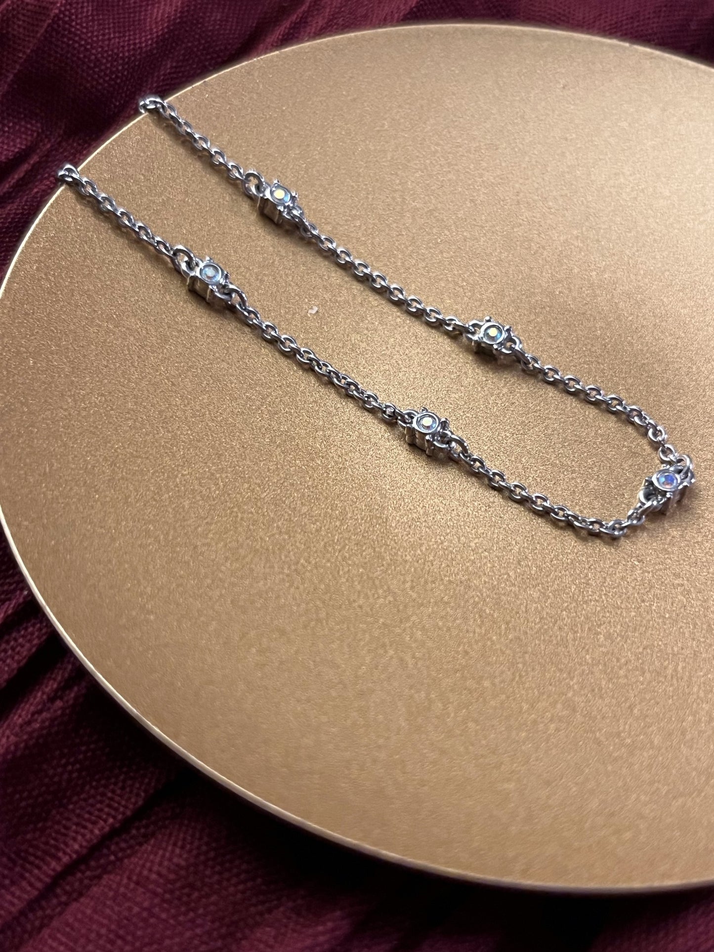 Dior Vintage Silver-Tone Multicolor Crystal Bracelet