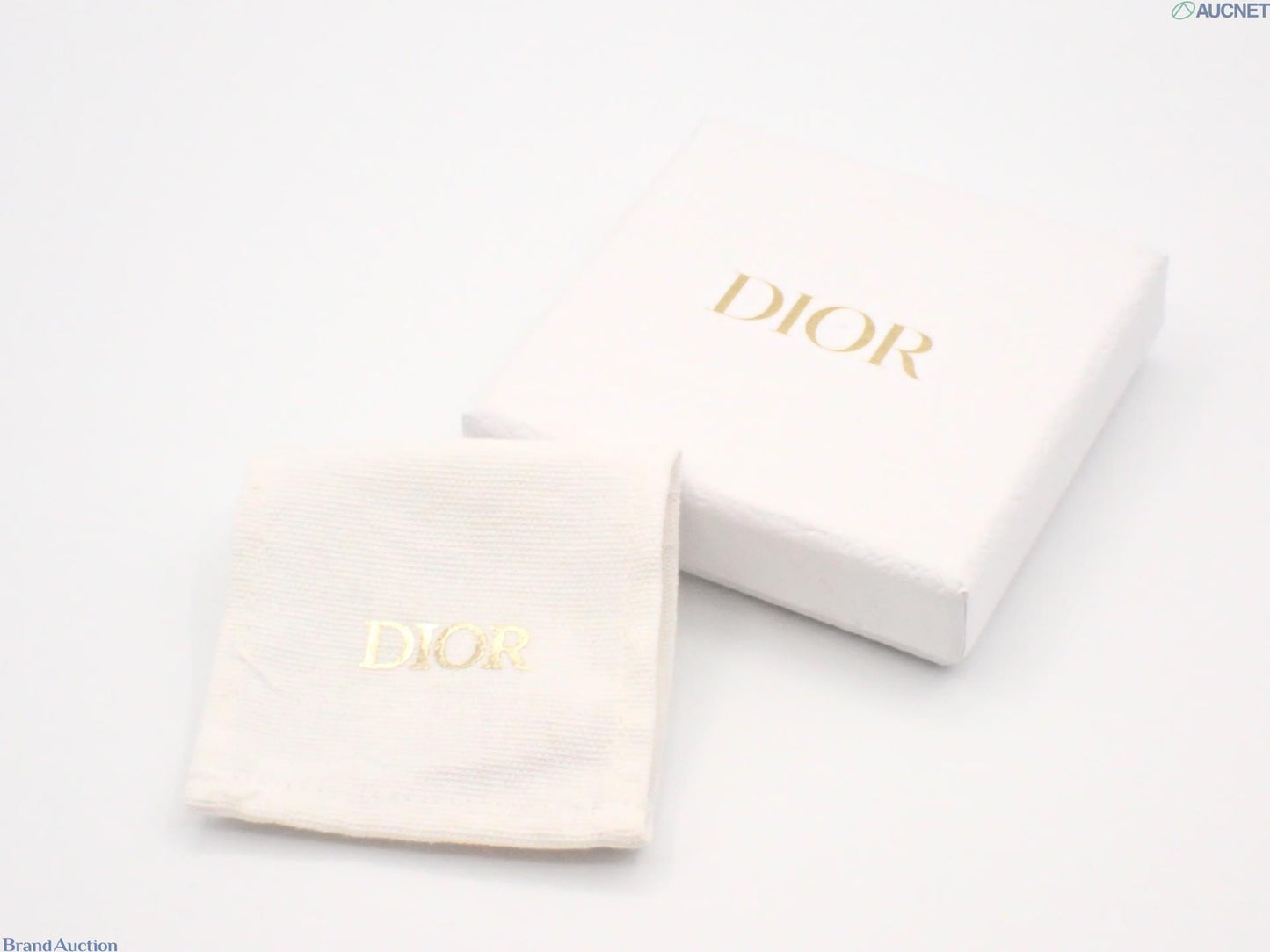 Dior Gold Crystal CD Drop Earrings