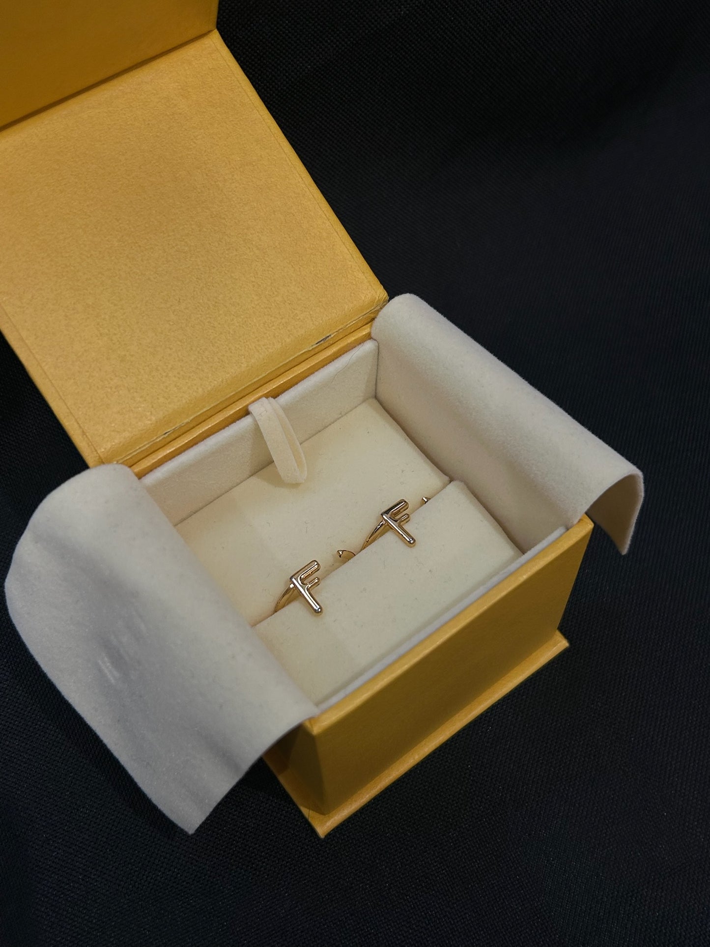 Fendi FF Gold-Tone Adjustable Ring Set